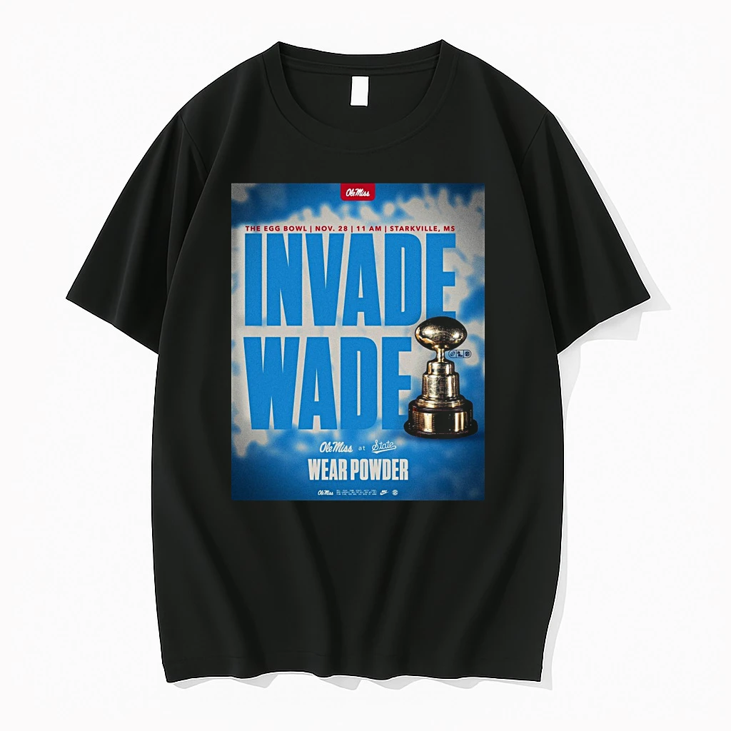 Ole Miss Rebels Vs Mississippi State Bulldogs The Egg Bowl Invade Wade November 28 2025 Shirts