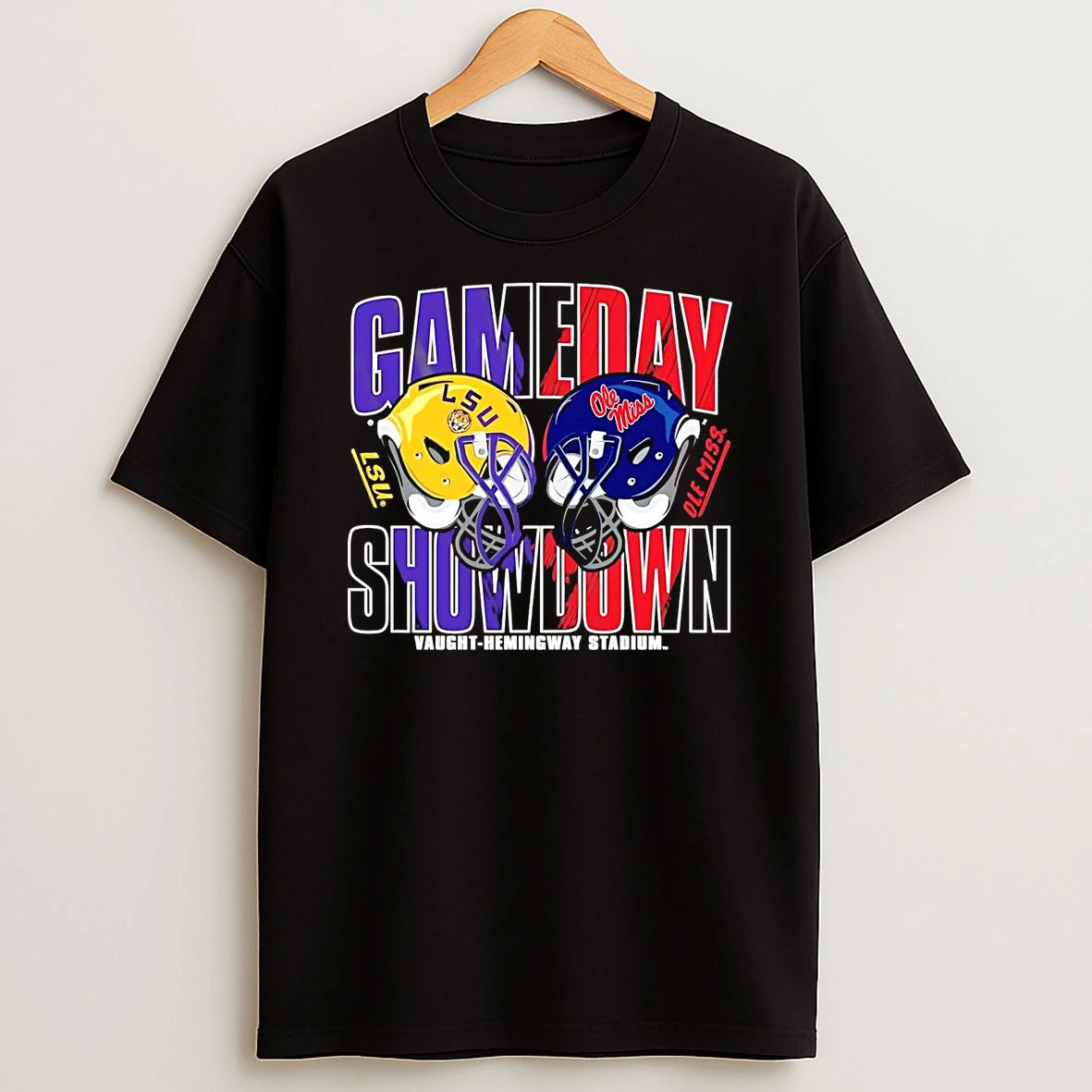Ole Miss Rebels Vs Lsu Tigers Gameday Showdown Helmet Matchup Shirts