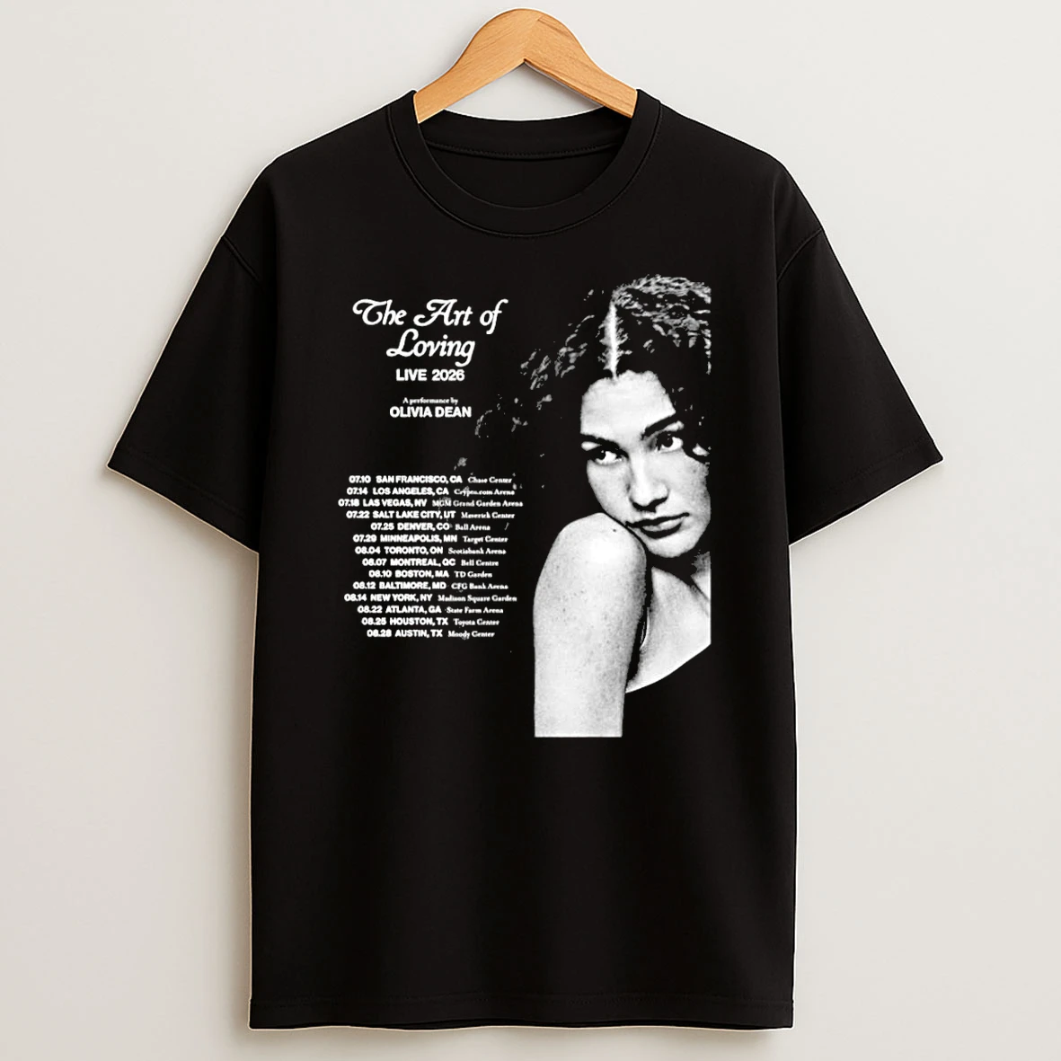 Olivia Dean The Art Of Loving Tour 2026 Shirts