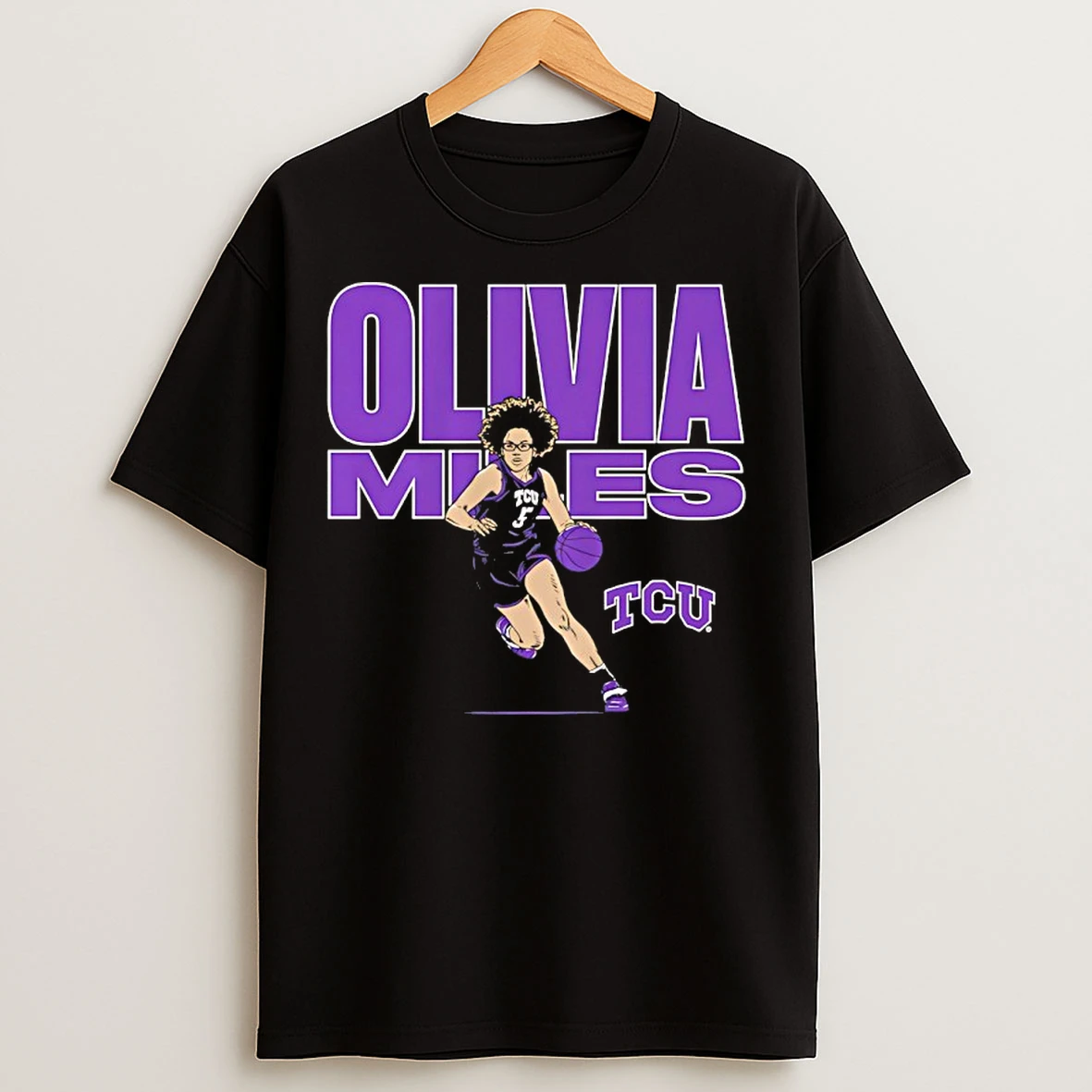 Olivia Miles Tcu Horned Frogs Guard Basketball Name Pose Star T Shirts