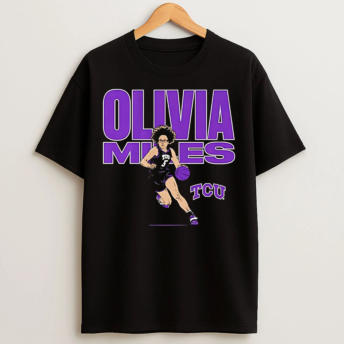 Olivia Miles Dribbling Tcu Horned Frogs T Shirts