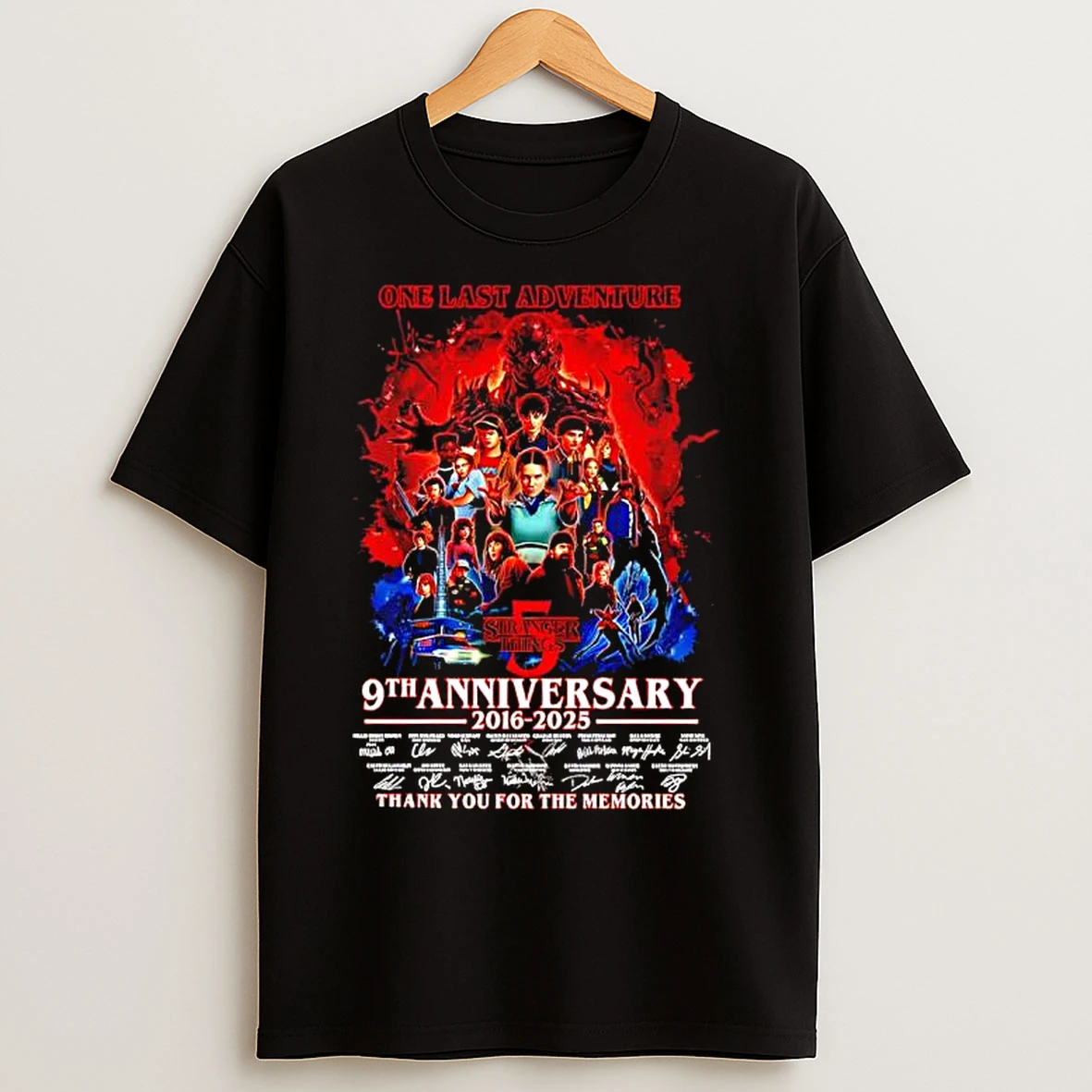 One Last Adventure Stranger Things 9th Anniversary Thank You For The Memories T Shirts