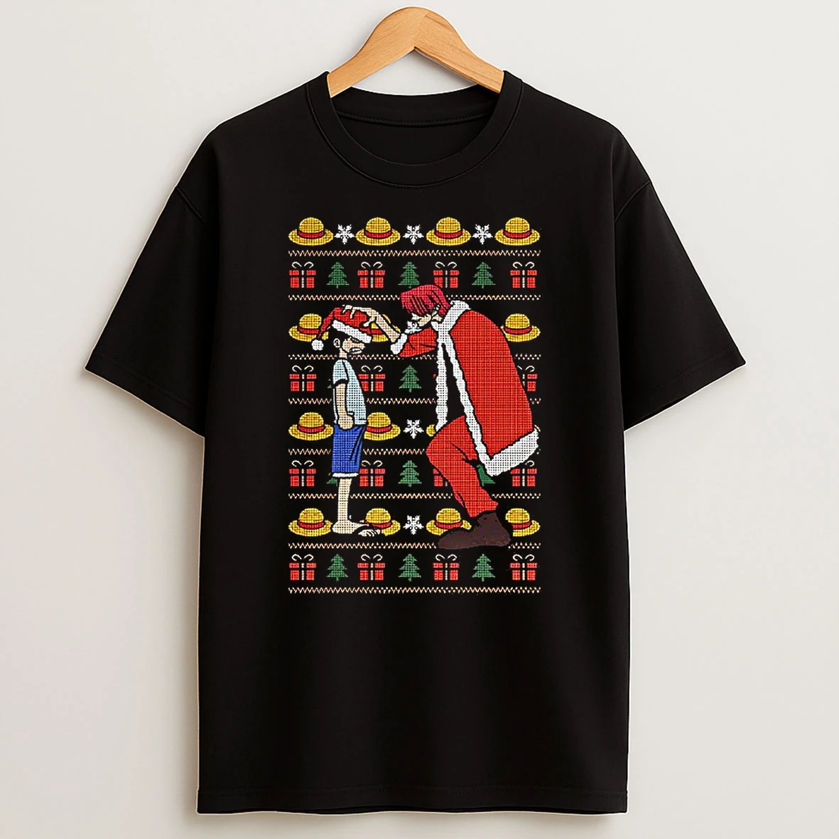 One Piece Christmas Hat Parody Shirts