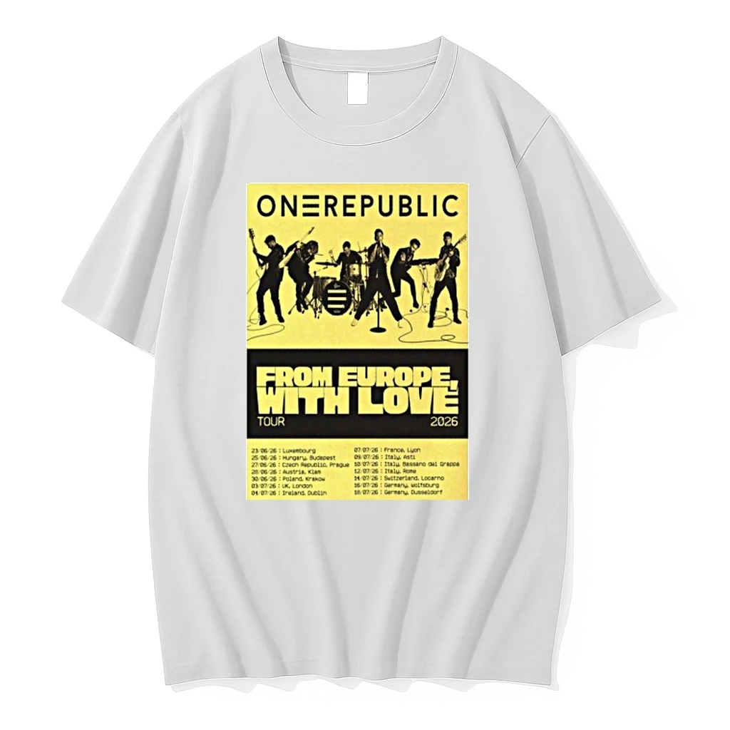 One Republic From Europe With Love Tour 2026 Shirts