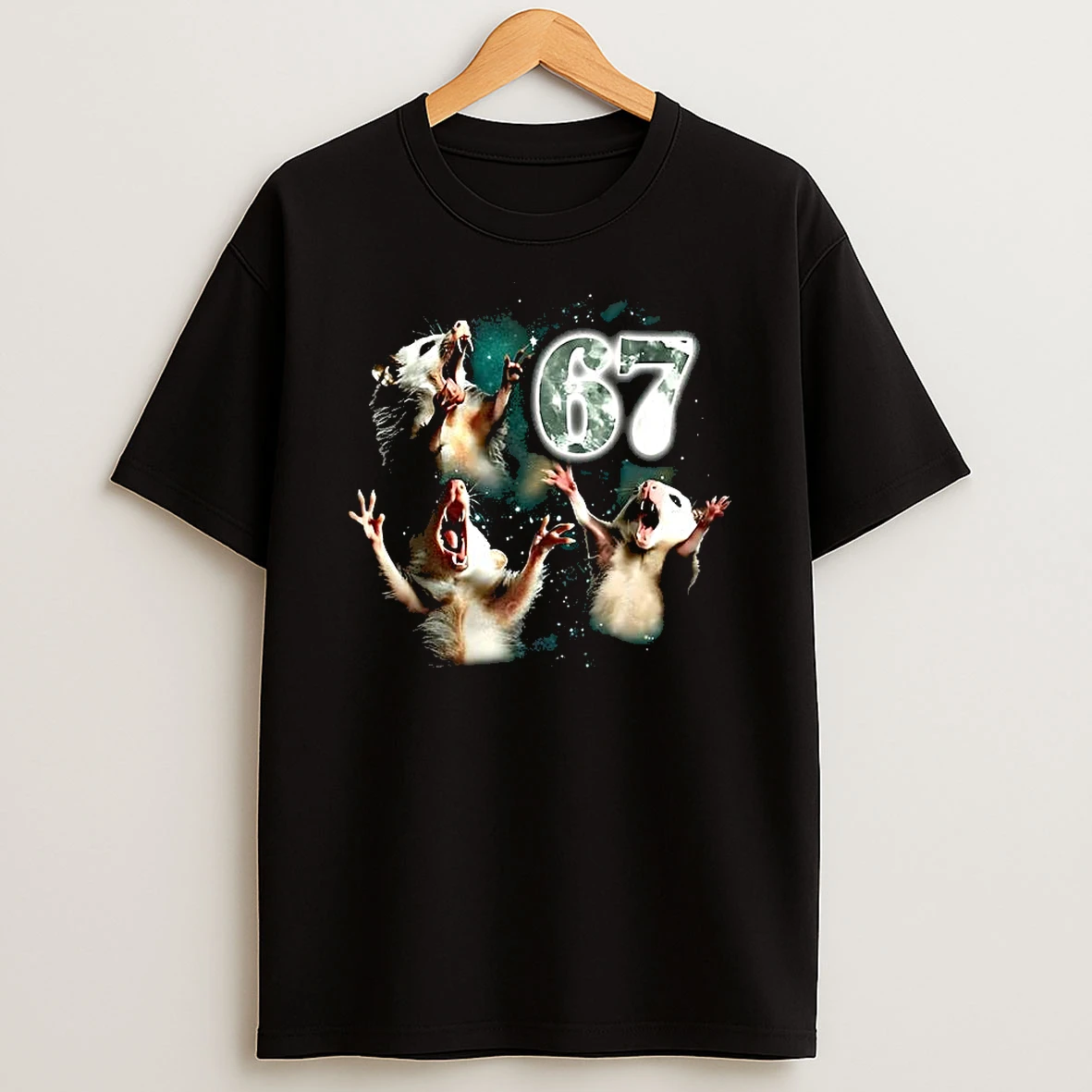 Opossum 67 Howling At The Moon Meme Shirts