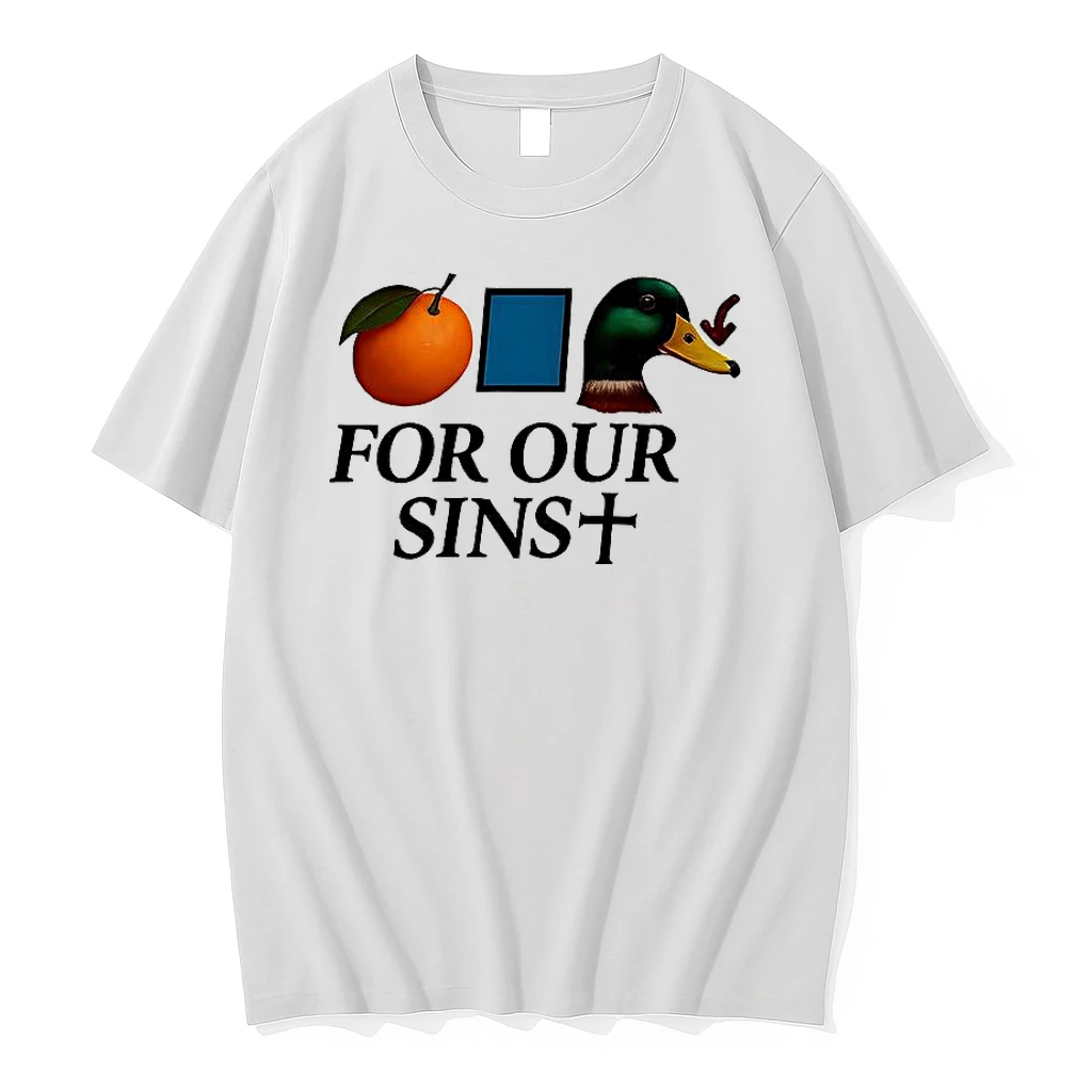 Orange Blue Bill Duck For Our Sins Shirts