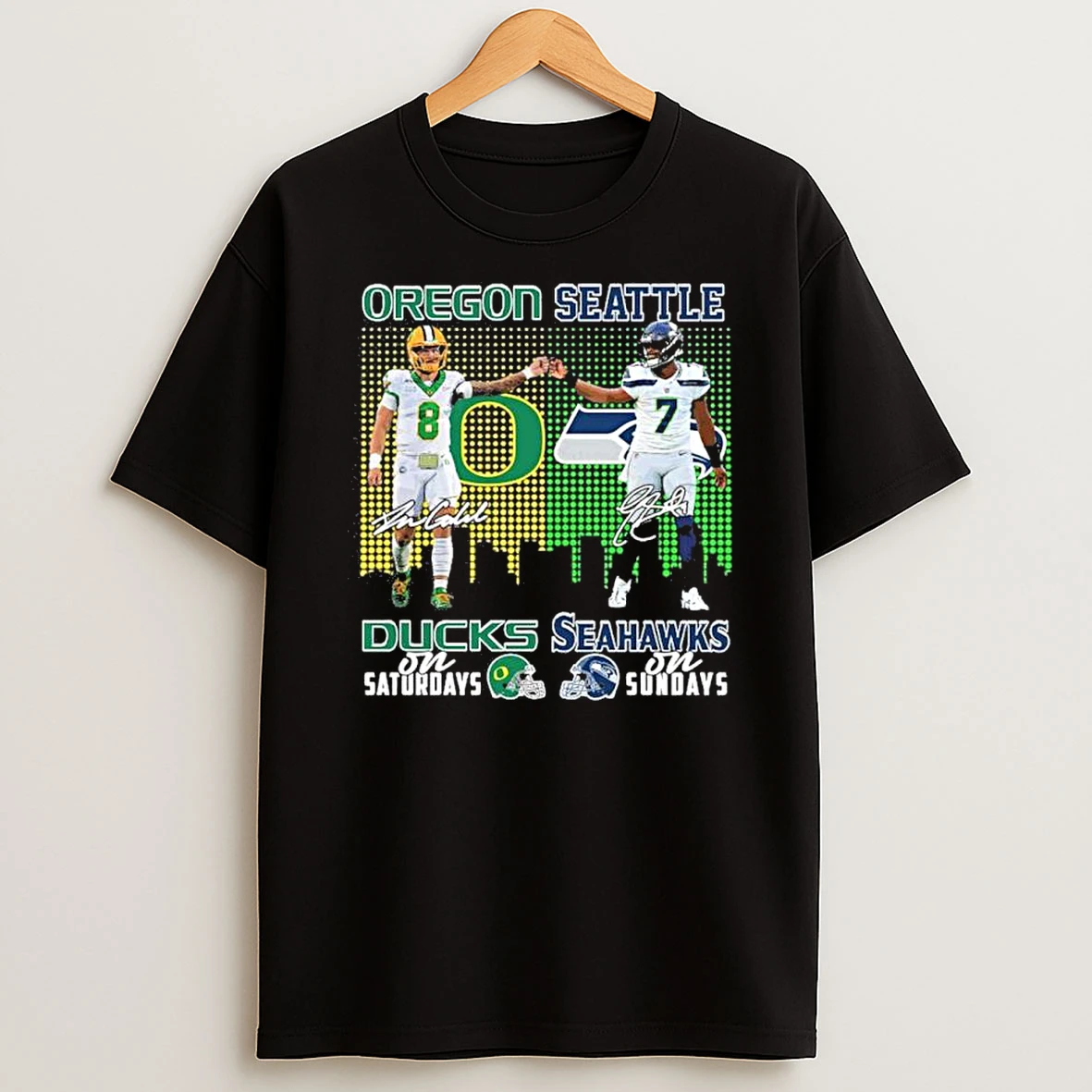 Oregon Ducks And Seattle Seahawks On Saturdays On Sundays Shirts