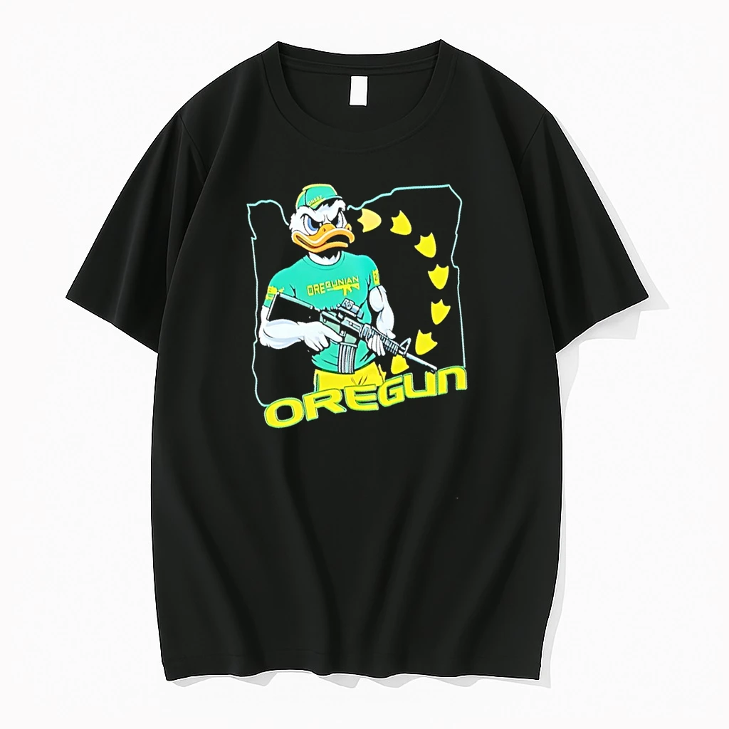 Oregon Ducks Oregun Oregunian Mascot Gun Shirts