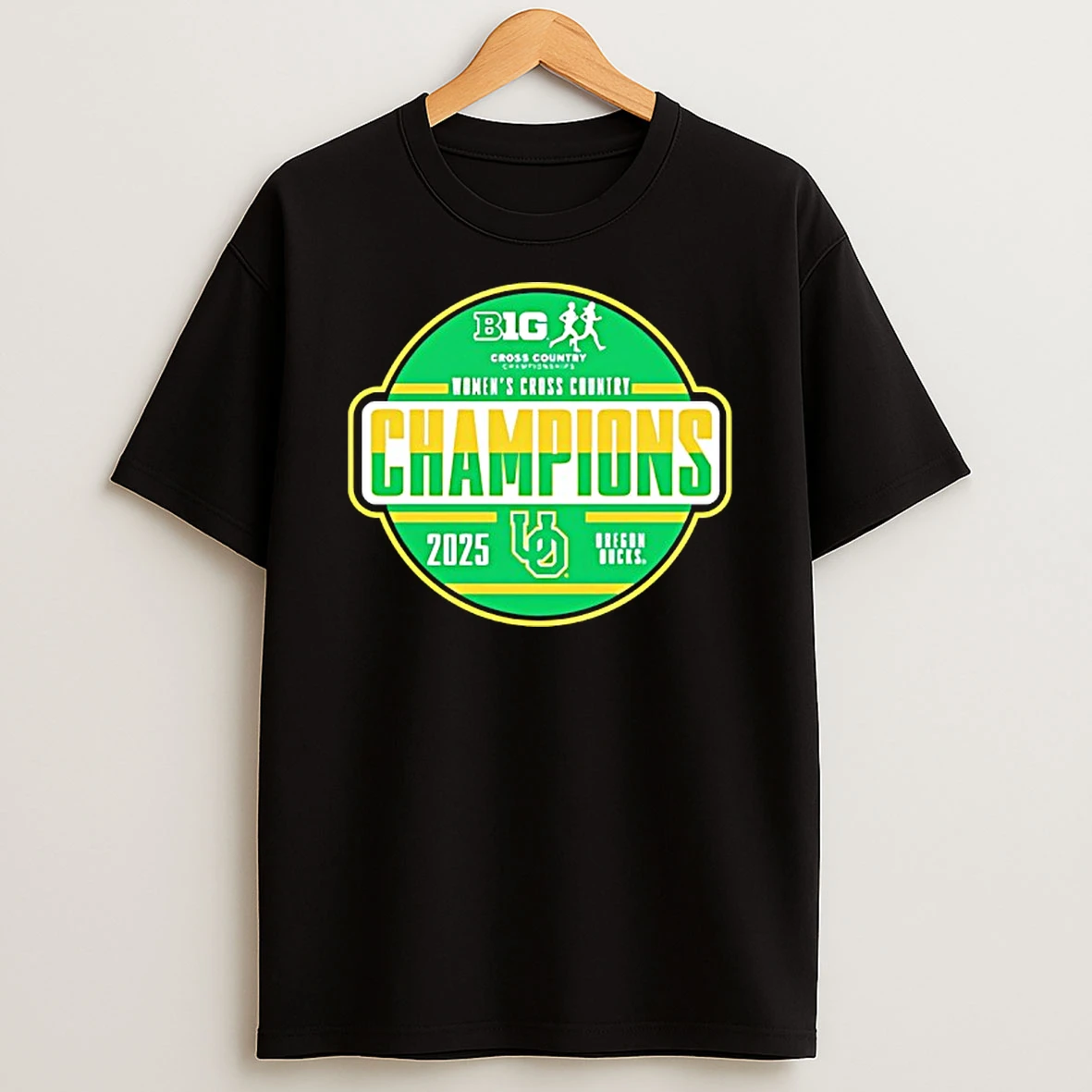 Oregon Ducks Big Ten Champions 2025 Mens Cross Country Shirts