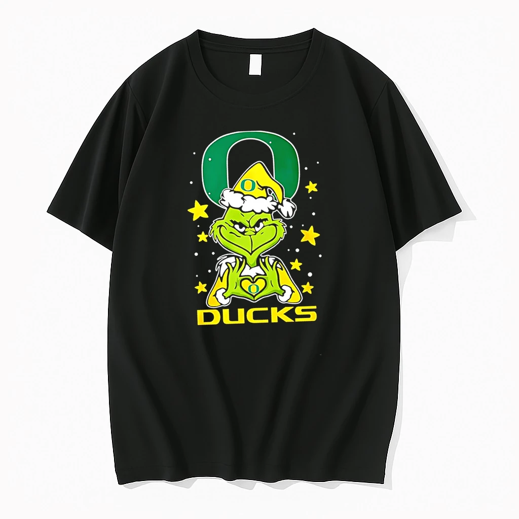 Oregon Ducks Love Grinch Heart Hand Christmas 2025 Shirts