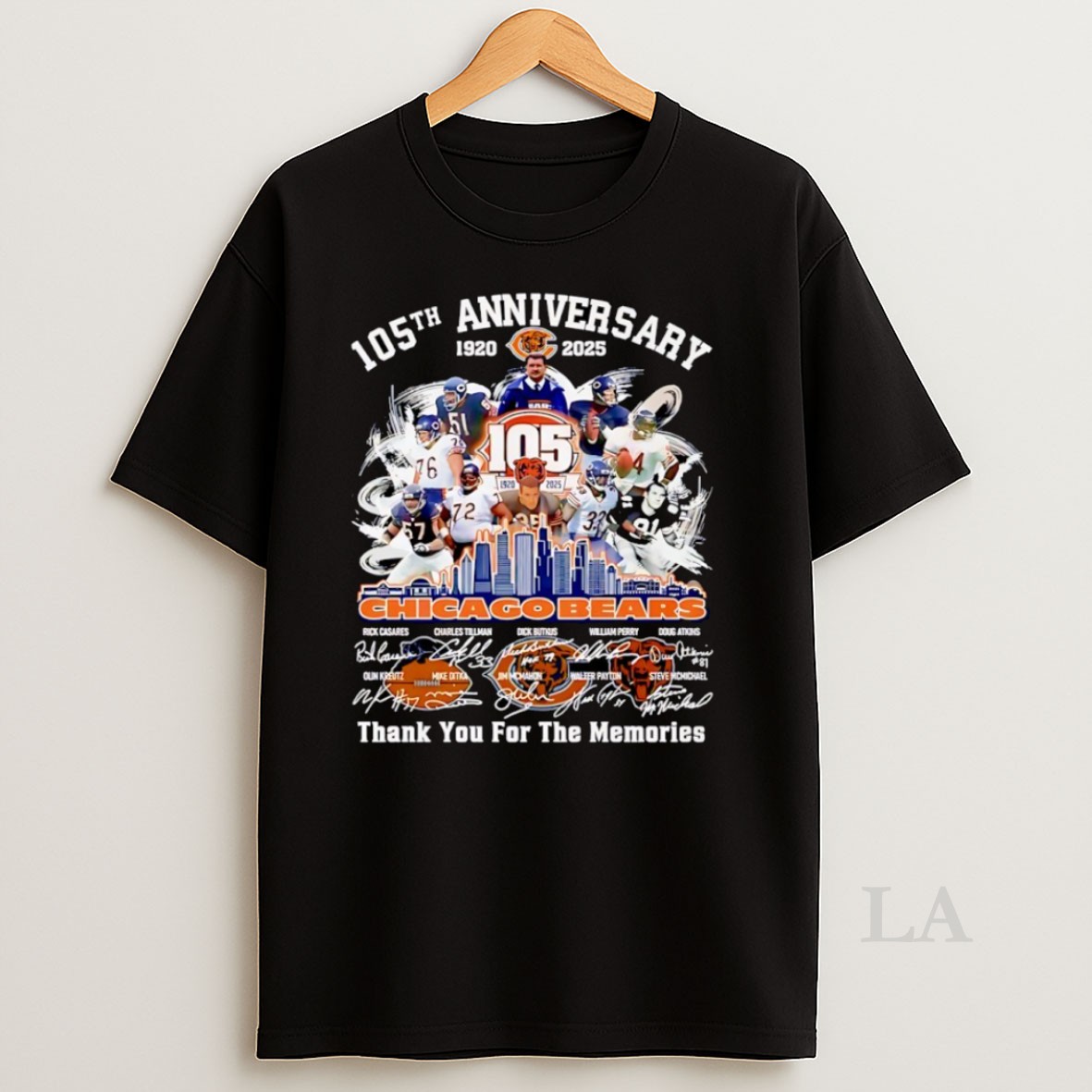 Original 105th Anniversary 1920 2025 Chicago Bears Nfl Thank You For The Memories Signature Shirt