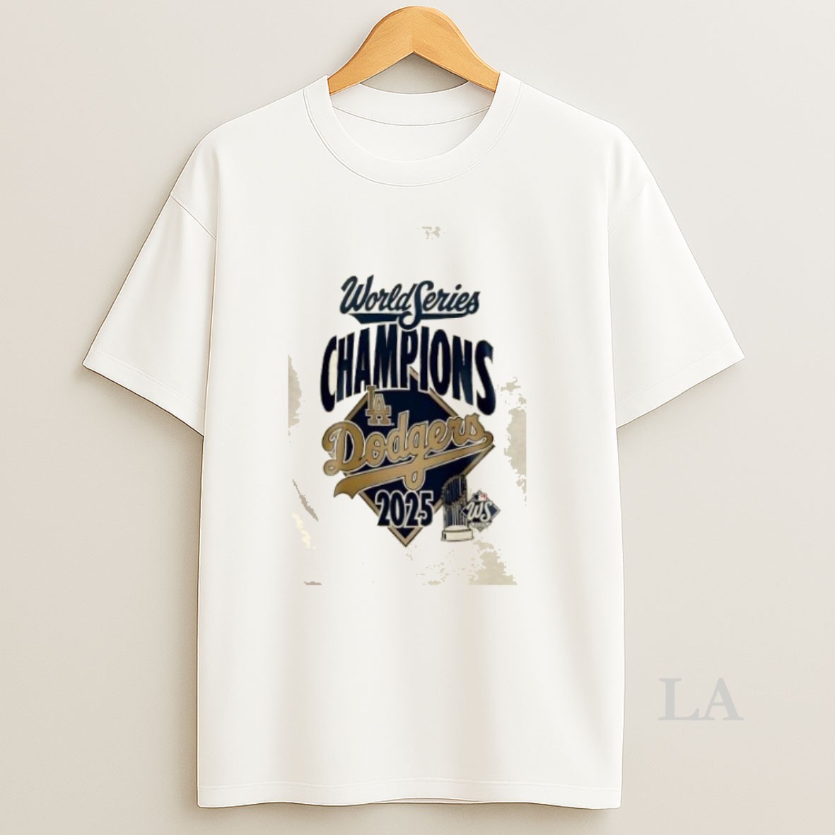 Original 2025 Los Angeles Dodgers Heather Grey World Series Champions 2 Sided Shirt