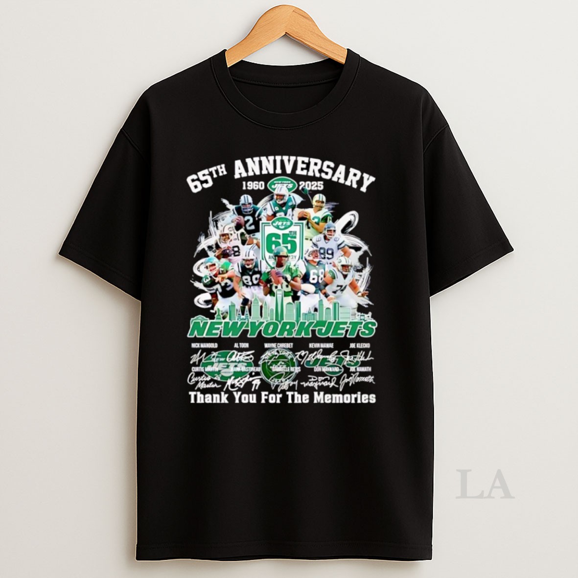 Original 65th Anniversary 1960 2025 New York Jets Nfl Thank You For The Memories Signature Shirt