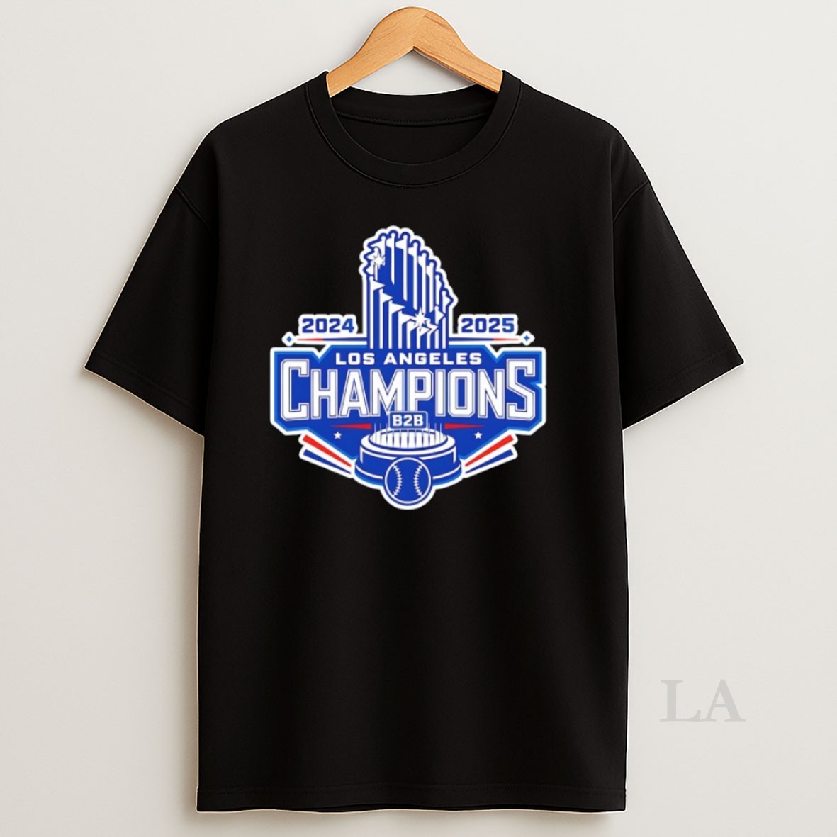 Original B2b Los Angeles Dodgers 2024 2025 World Series Champions Trophy Shirt