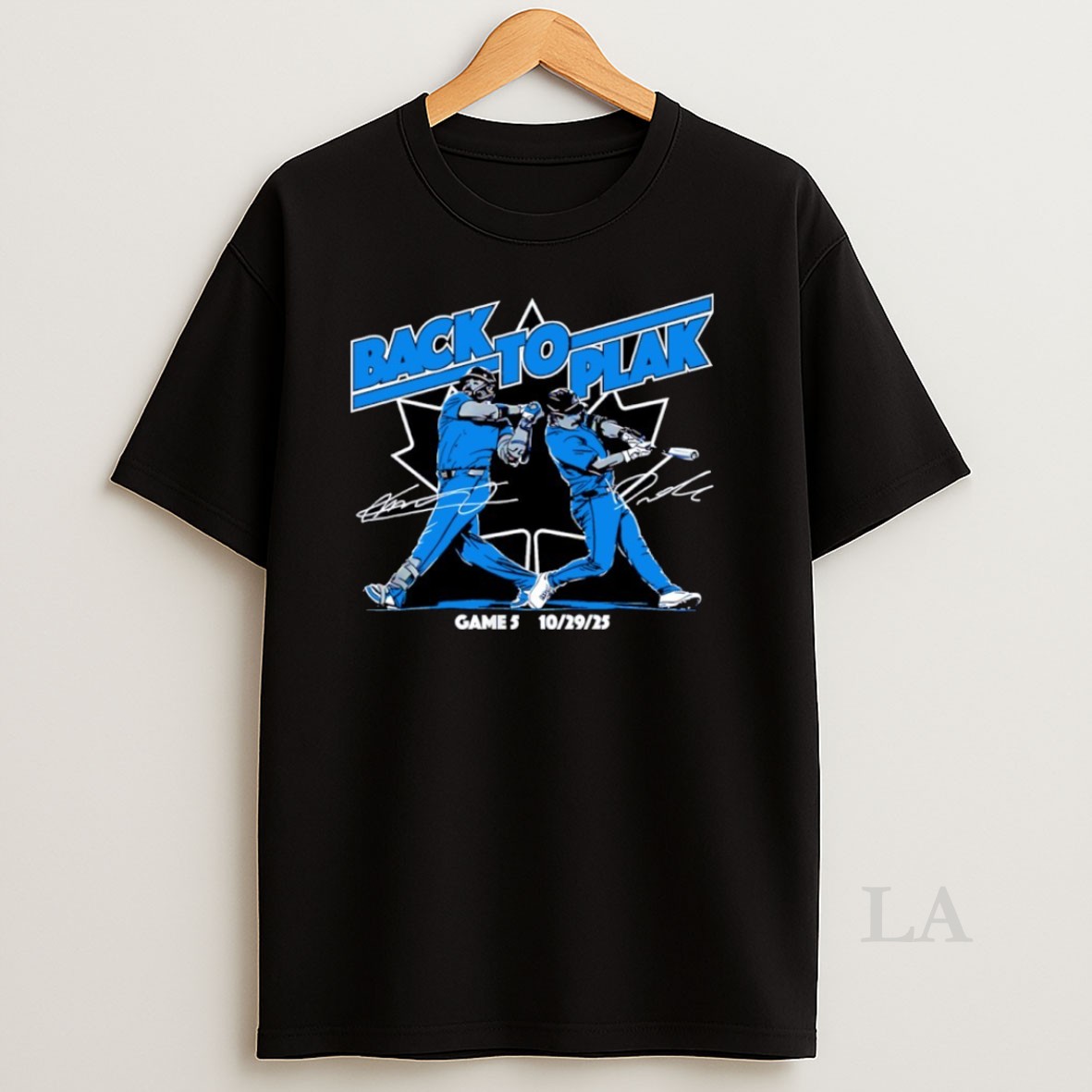 Original Back To Plak Davis Schneider And Vladimir Guerrero Jr Toronto Blue Jays Game 5 World Series 2025 Signature Shirt