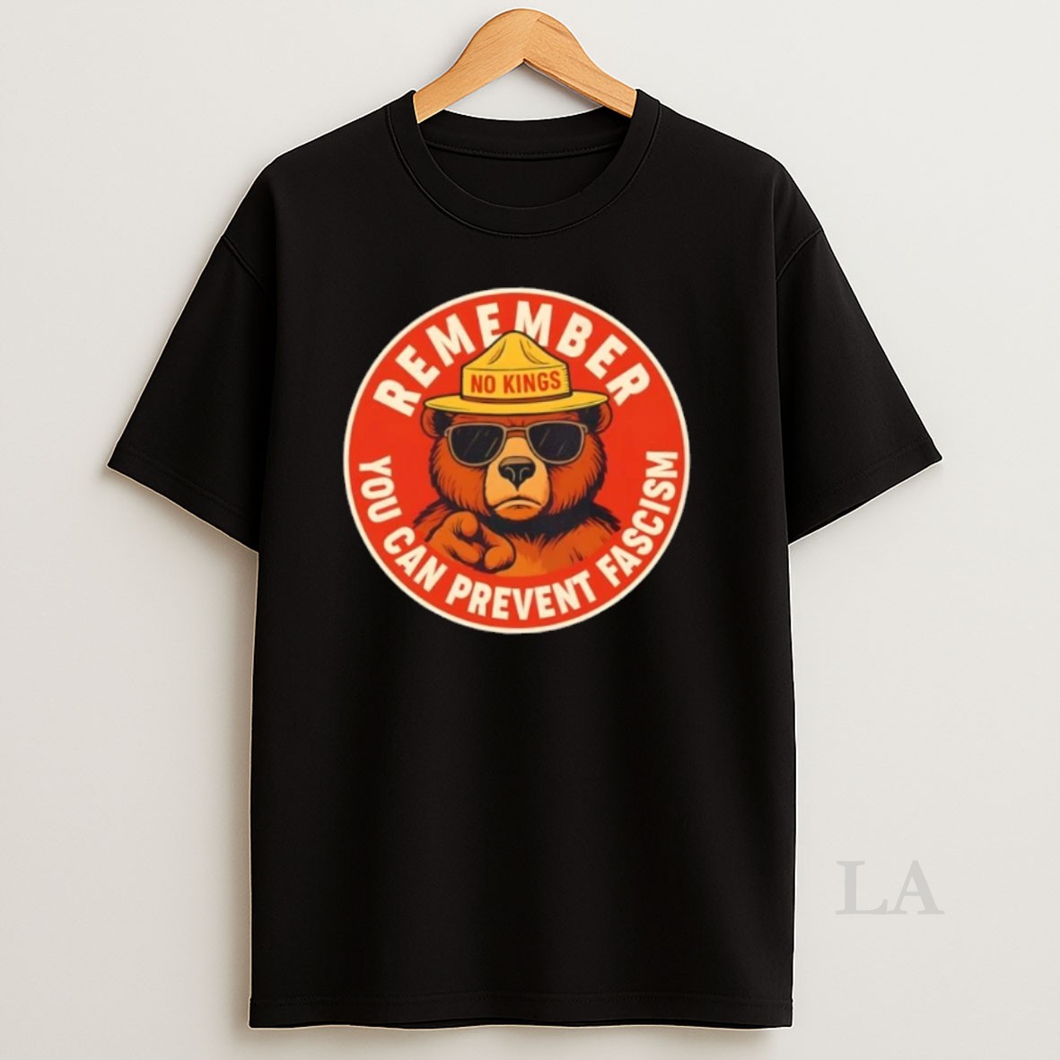 Original Bear No Kings America Remember You Can Prevent Fascism Shirt