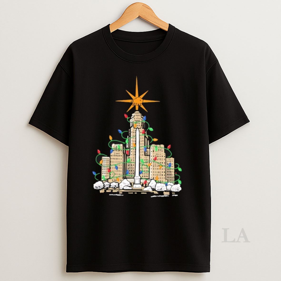 Original Buffalo Bills Deck The City Hall Christmas Lights Shirt