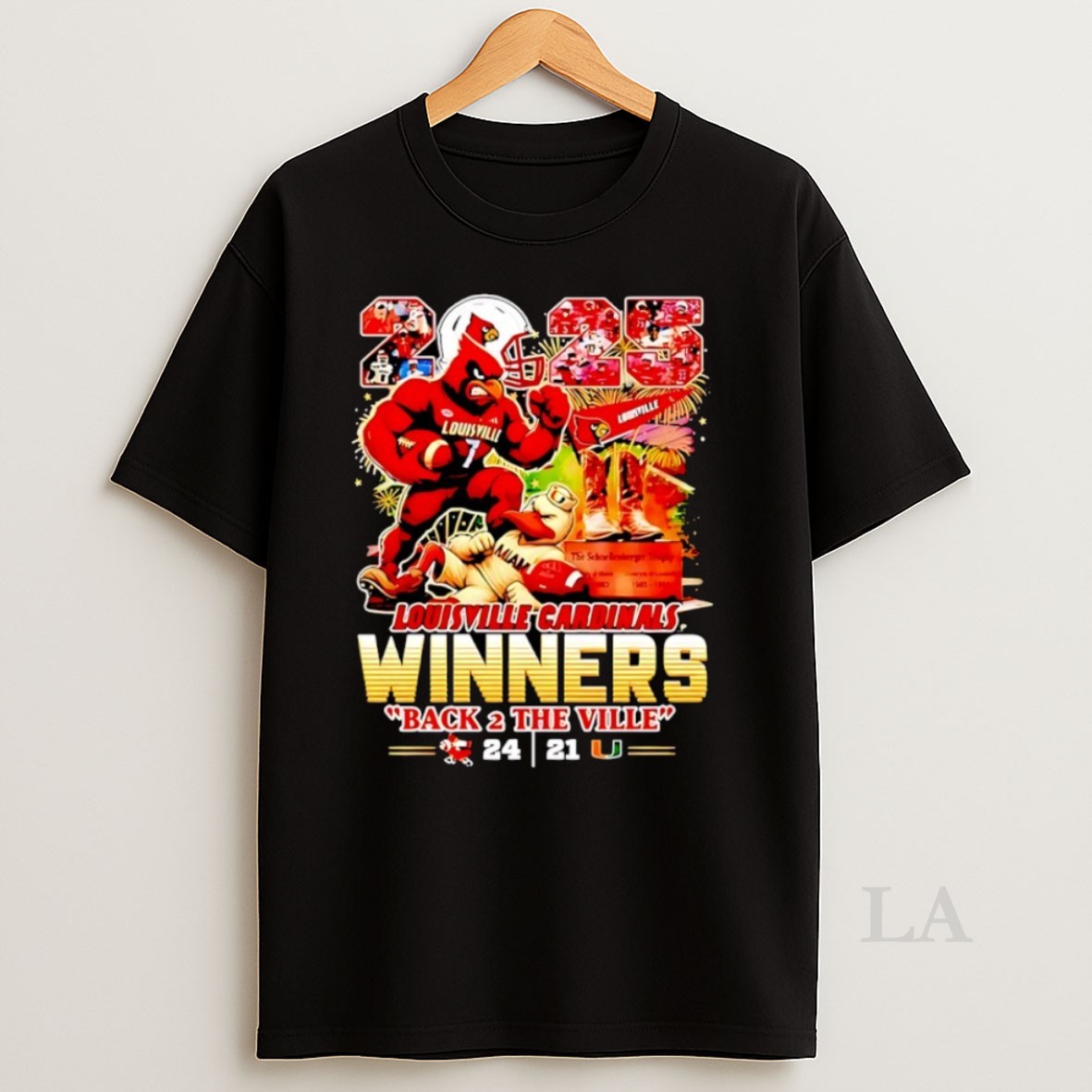Original Cardinal Bird Louisville Cardinals 2025 Winners Back 2 The Ville Shirt