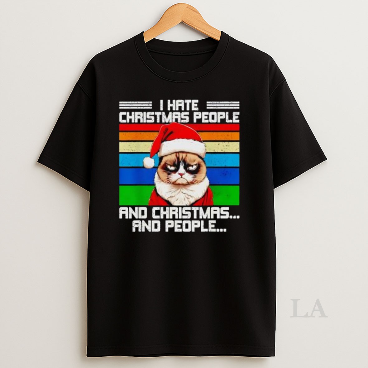 Original Cat I Hate Christmas People And Christmas And People Shirt