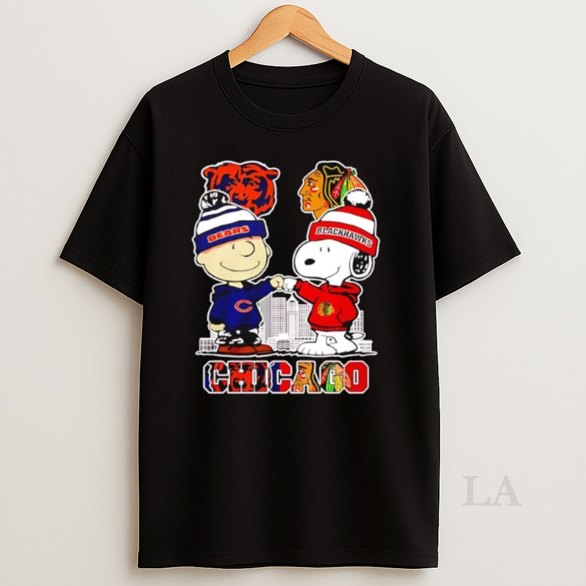 Original Chicago Bears And Blackhawks X Snoopy Charlie Brown Shirt