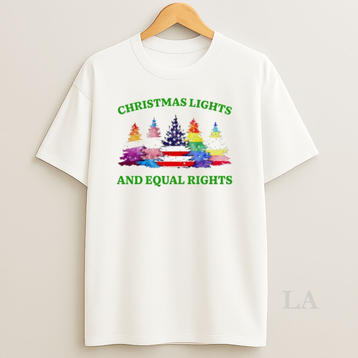 Original Christmas Lights And Equal Rights Lgbt Trees Shirt