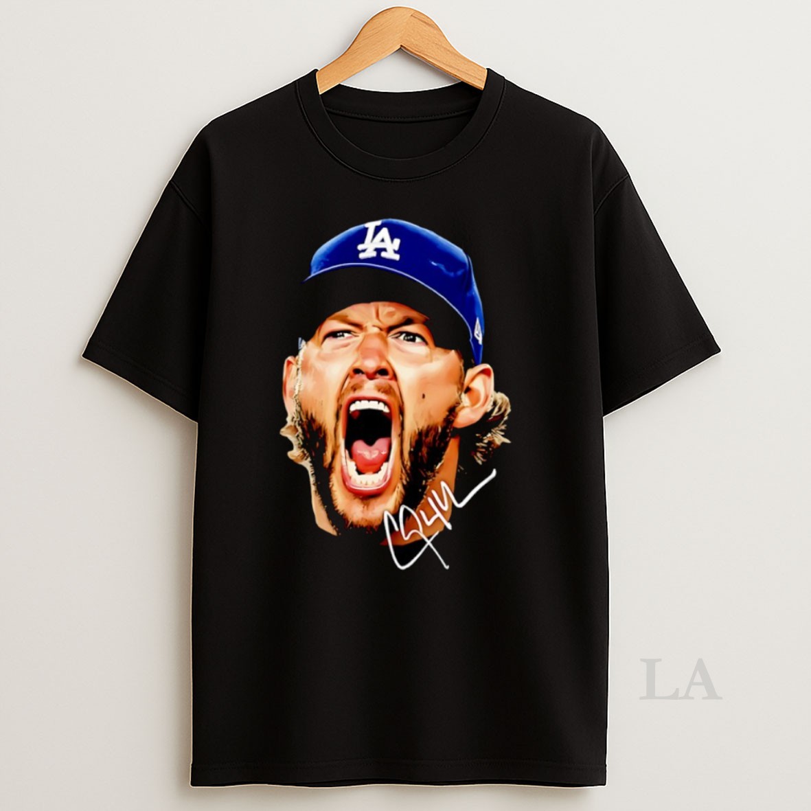 Original Clayton Kershaw Big Head Scream Los Angeles Dodgers 2025 World Champs Shirt