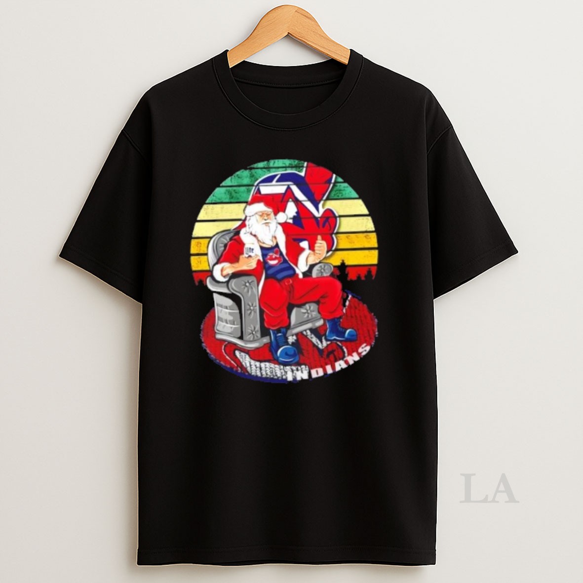 Original Cleveland Indians X Santa Claus Christmas Vintage Shirt