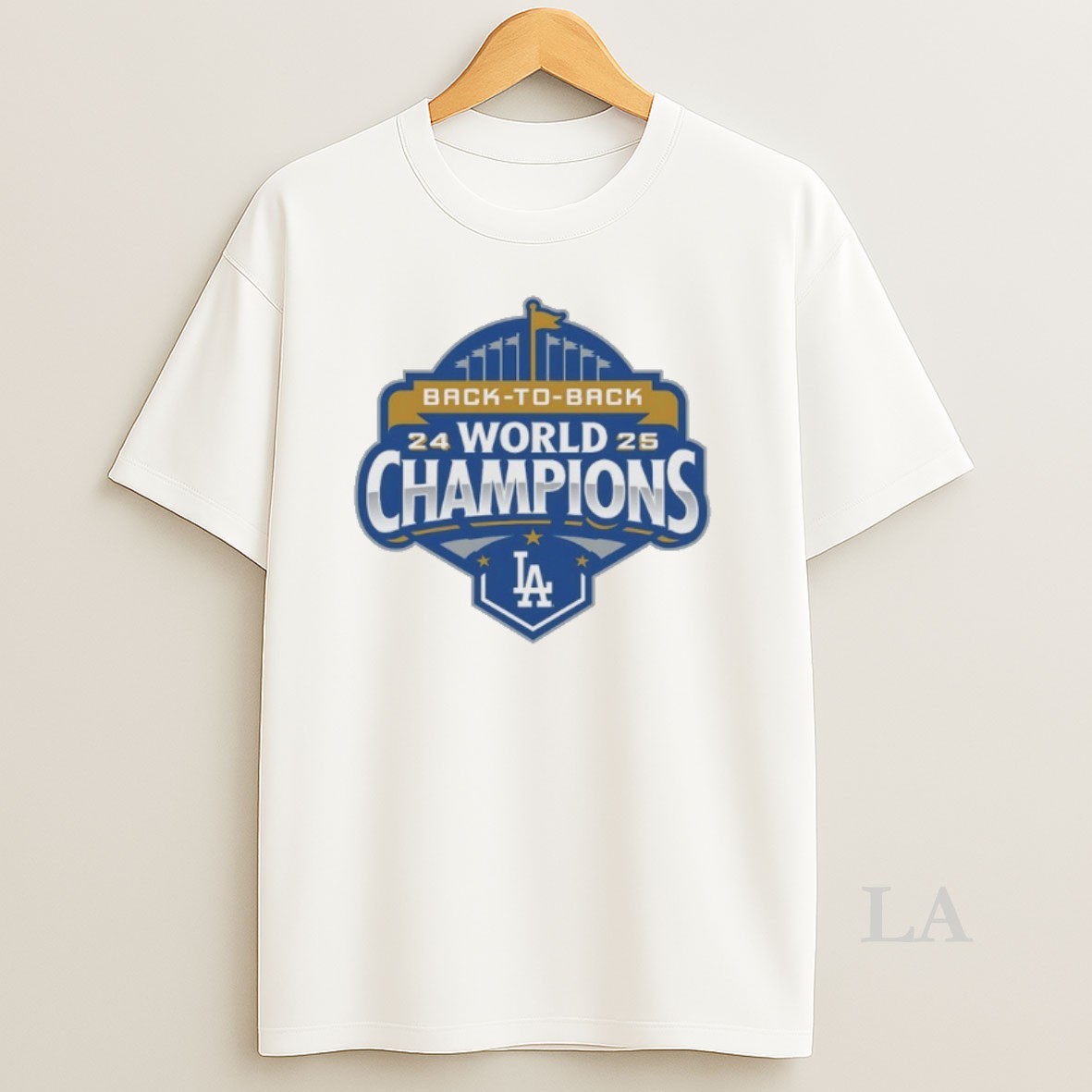 Original Dodgers Back To Back World Series Champions Logo Shirt