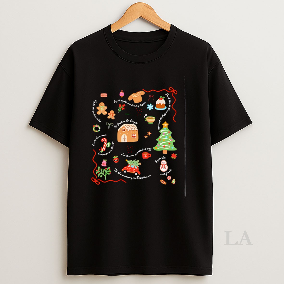 Original Doodle Liberal Values Holiday Subtle Anti Trump Christmas Shirt