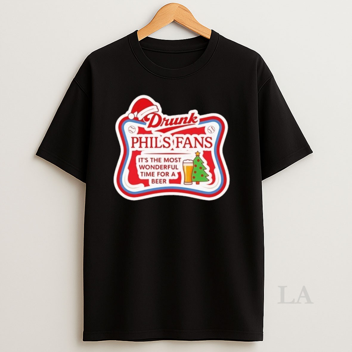 Original Drunk Phils Fans Holiday Its The Most Wonderful Time For A Beer Shirt