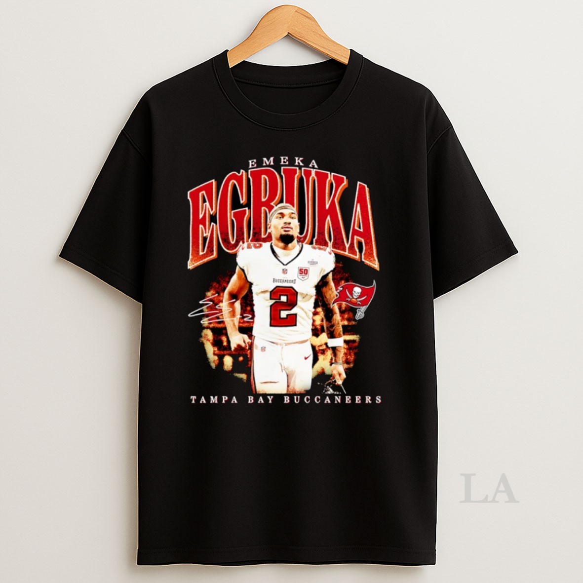 Original Emeka Egbuka Tampa Bay Buccaneers Football 2025 Signature Shirt