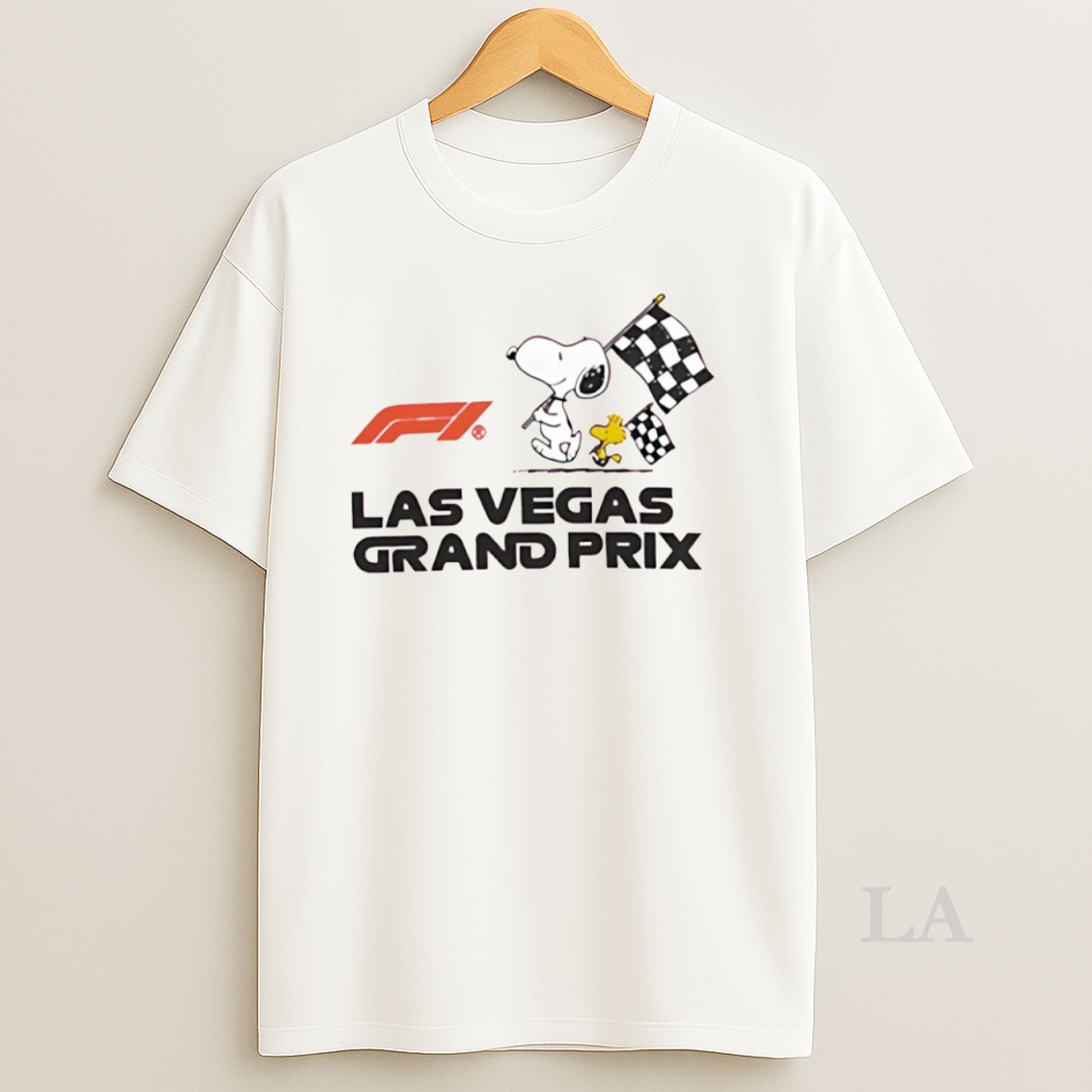 Original F1 Peanuts Las Vegas Grand Prix Circle Shirt