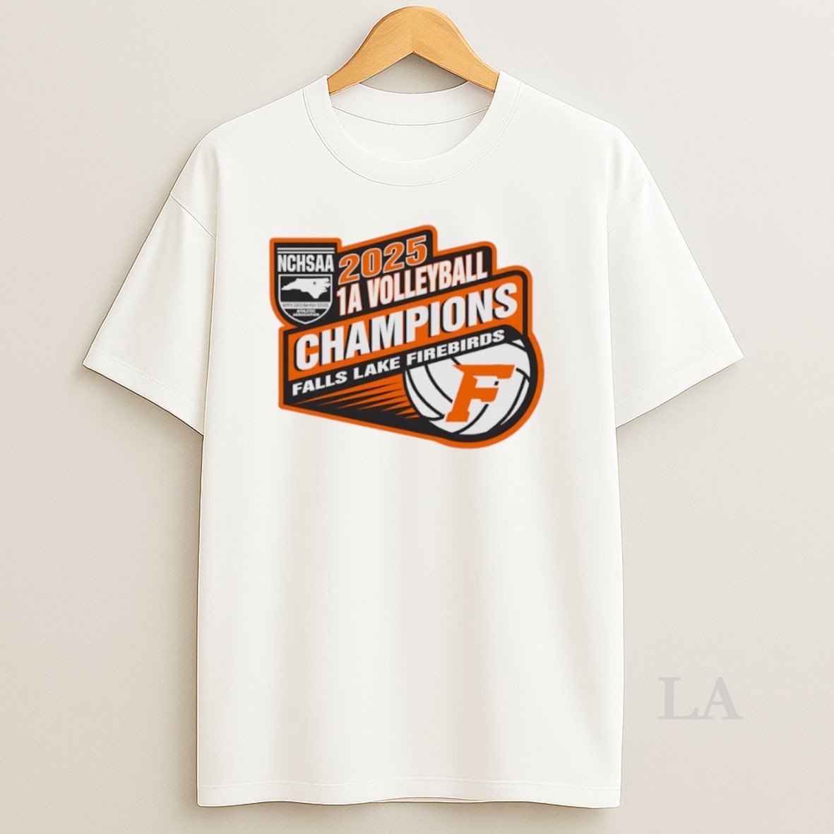Original Falls Lake Firebirds 2025 Nchsaa 1a Volleyball Champions Shirt