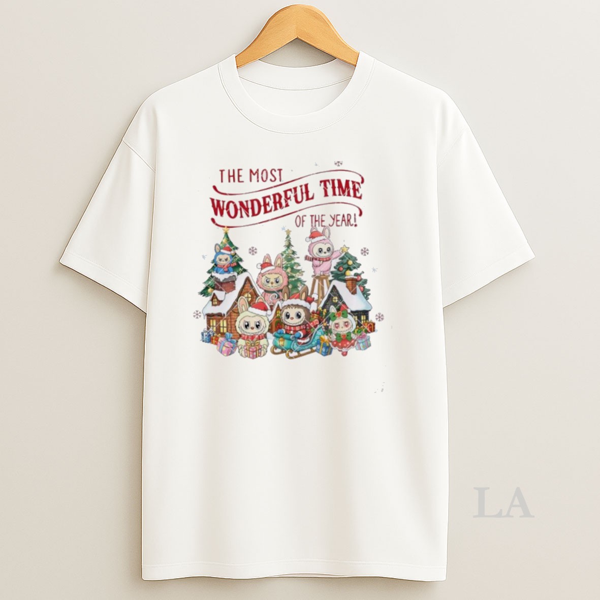 Original Gingerbread House Christmas Tree Labubu Shirt