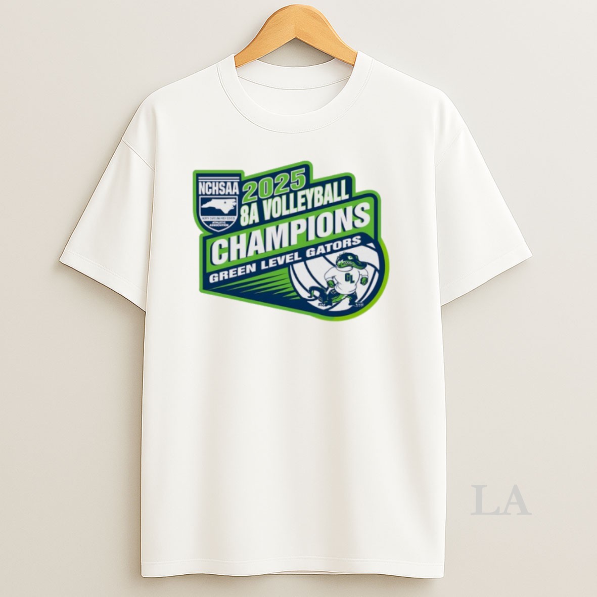 Original Green Level Gators 2025 Nchsaa 8a Volleyball Champions Shirt