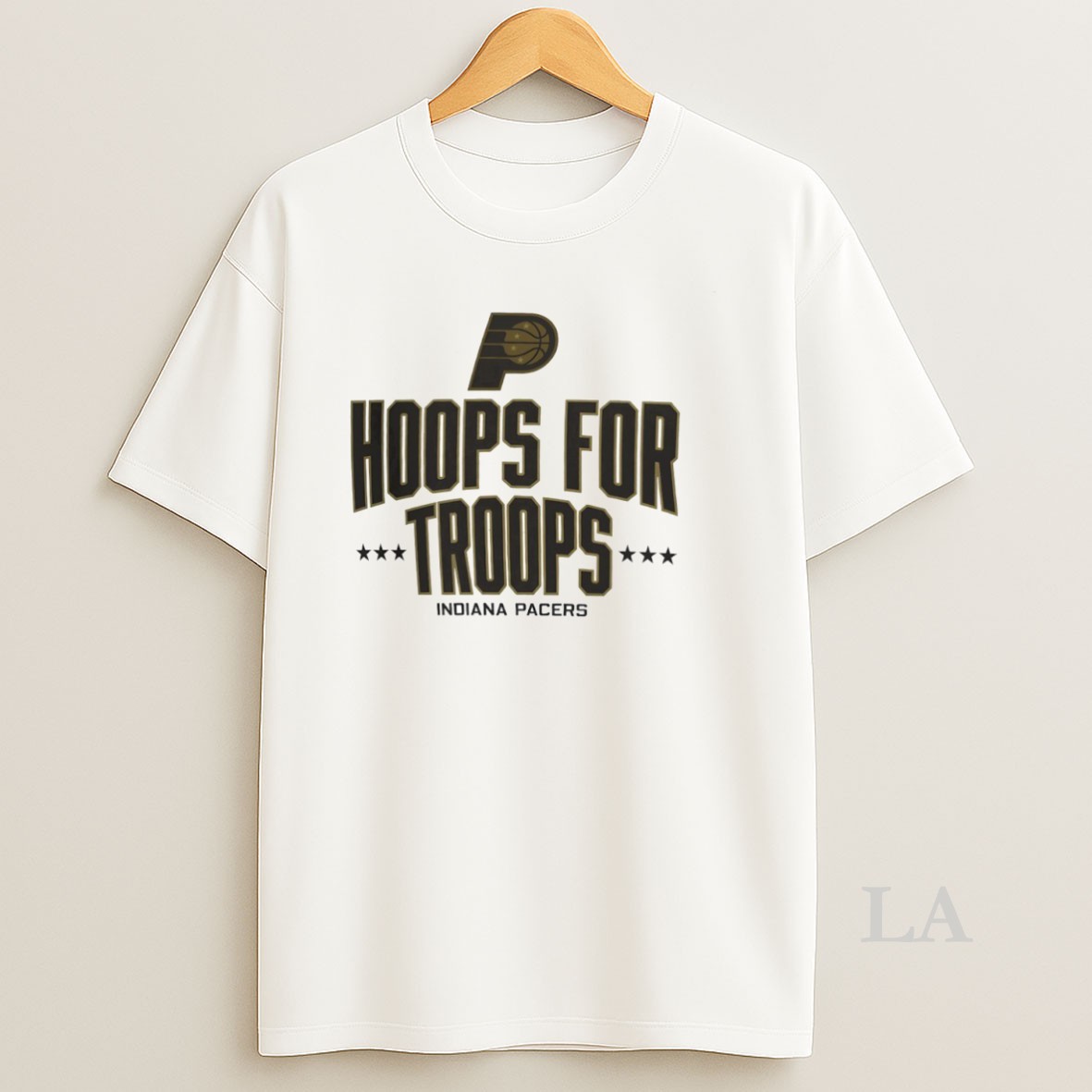 Original Hoops For Troops Indiana Pacers Basketball Circle Shirt