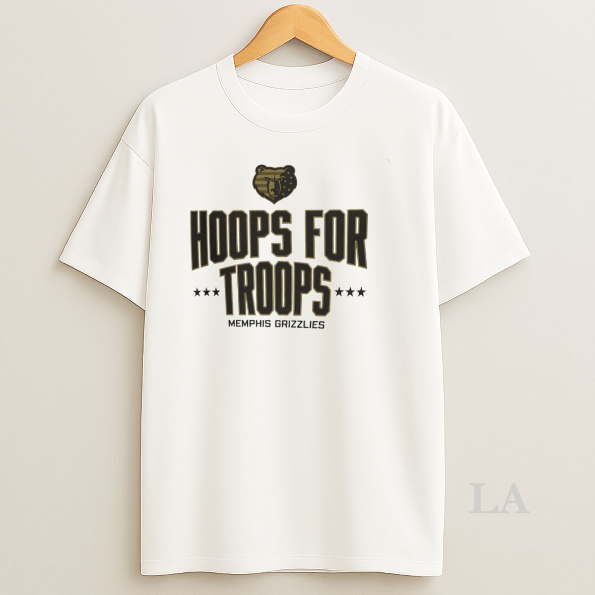 Original Hoops For Troops Memphis Grizzlies Basketball Circle Shirt