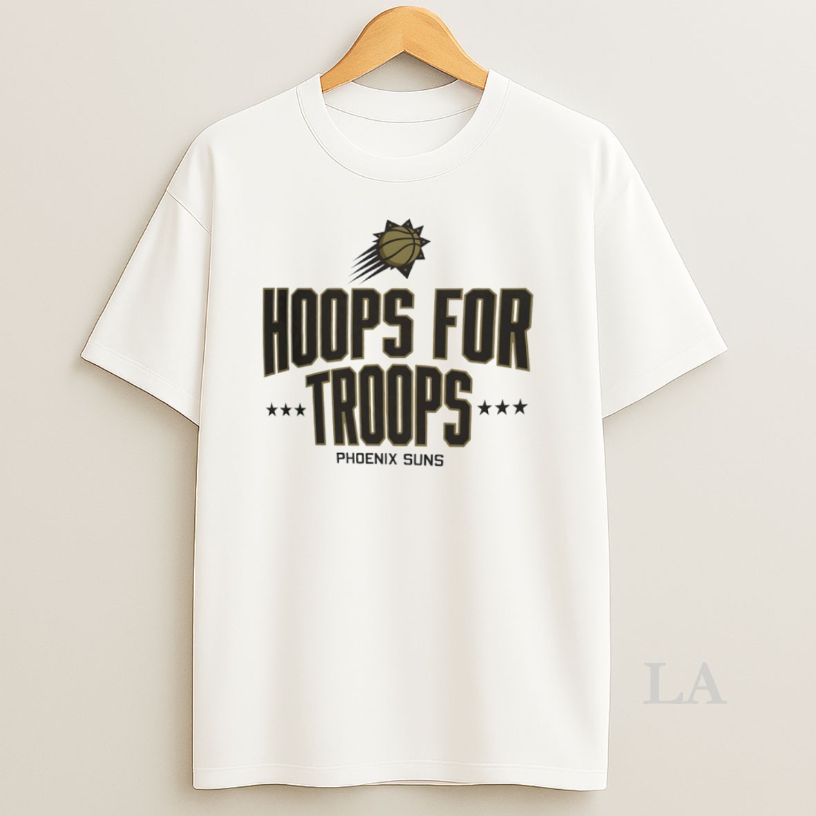 Original Hoops For Troops Phoenix Suns Basketball Circle Shirt