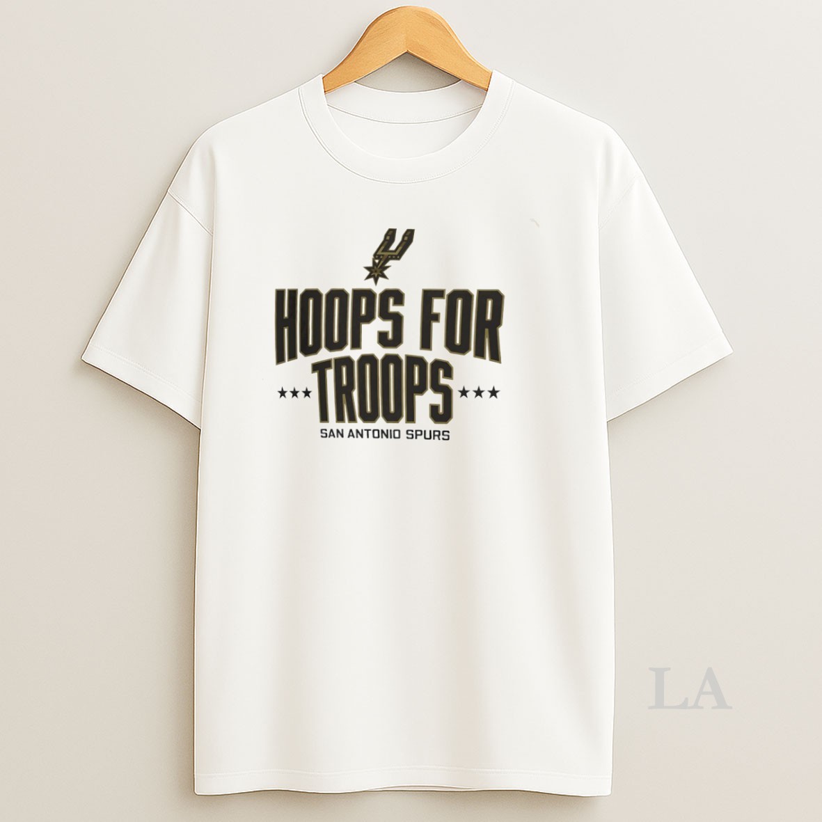 Original Hoops For Troops San Antonio Spurs Basketball Circle Shirt