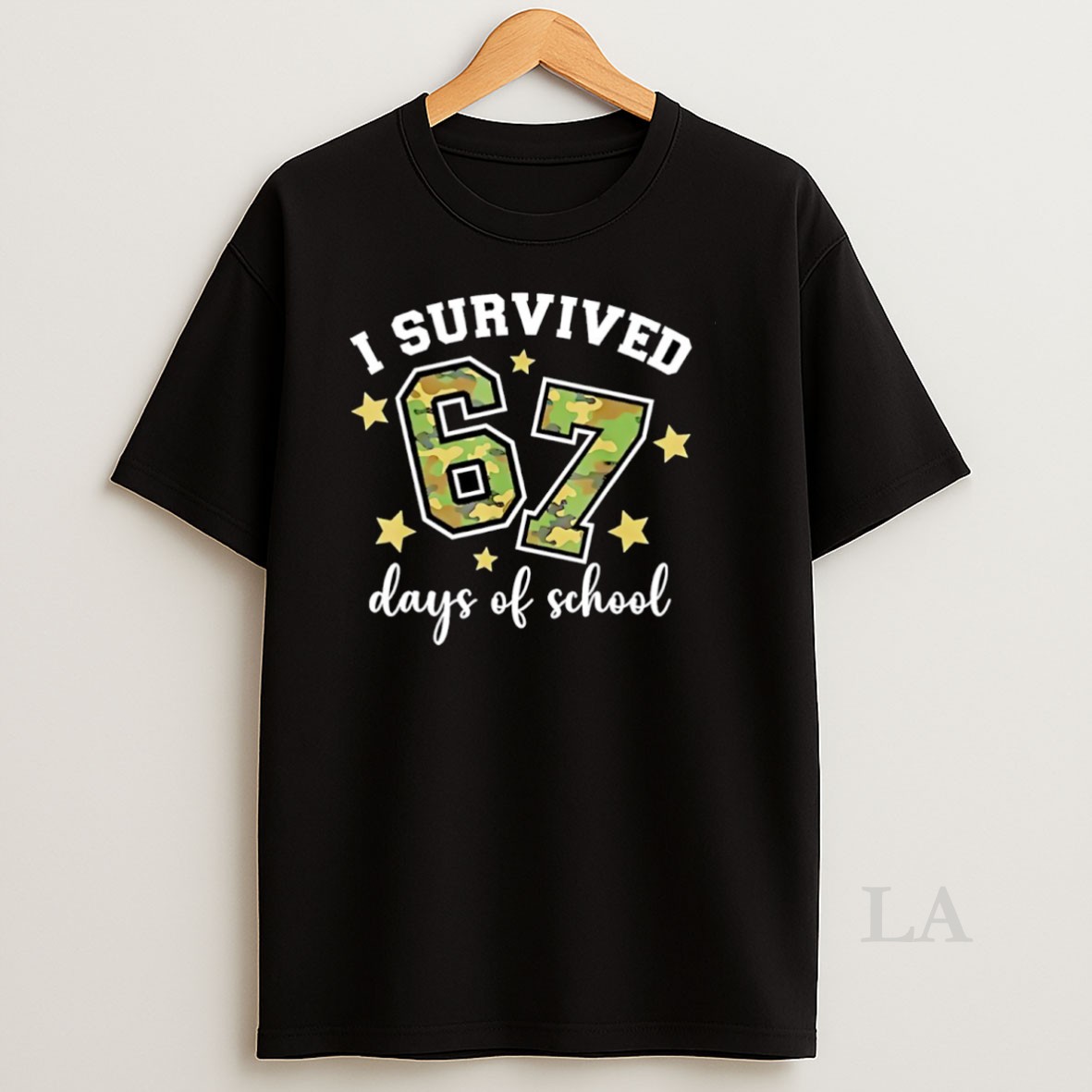 Original I Survived 67 Days Of School Camo Shirt