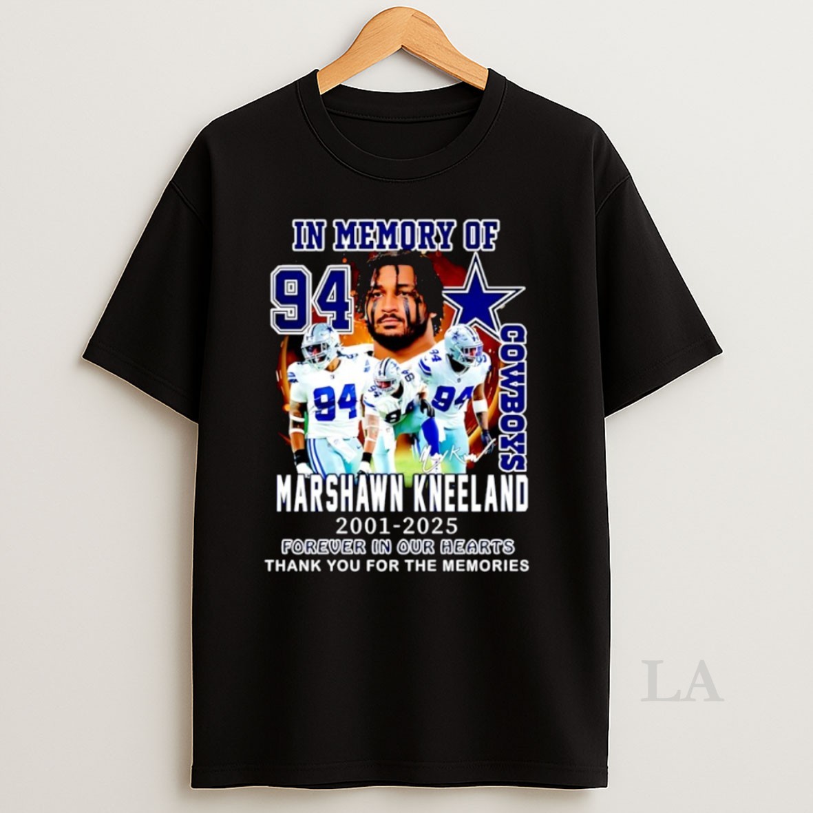 Original In Memory Of Cowboys Marshawn Kneeland 2021 2025 Forever In Our Hearts Thank You For The Memories Signature Shirt