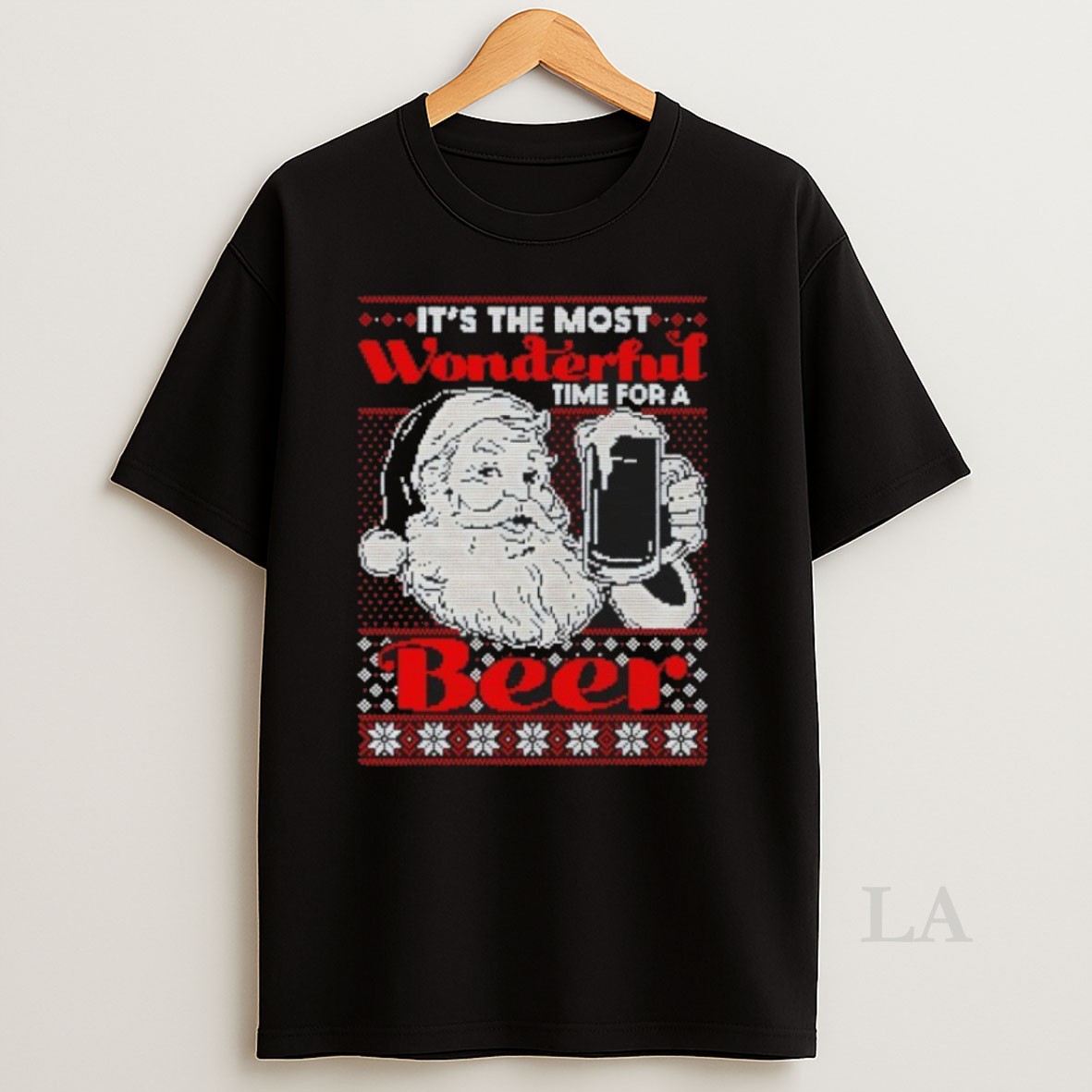 Original Its The Most Wonderful Time For A Beer Santa Ugly Christmas Shirt