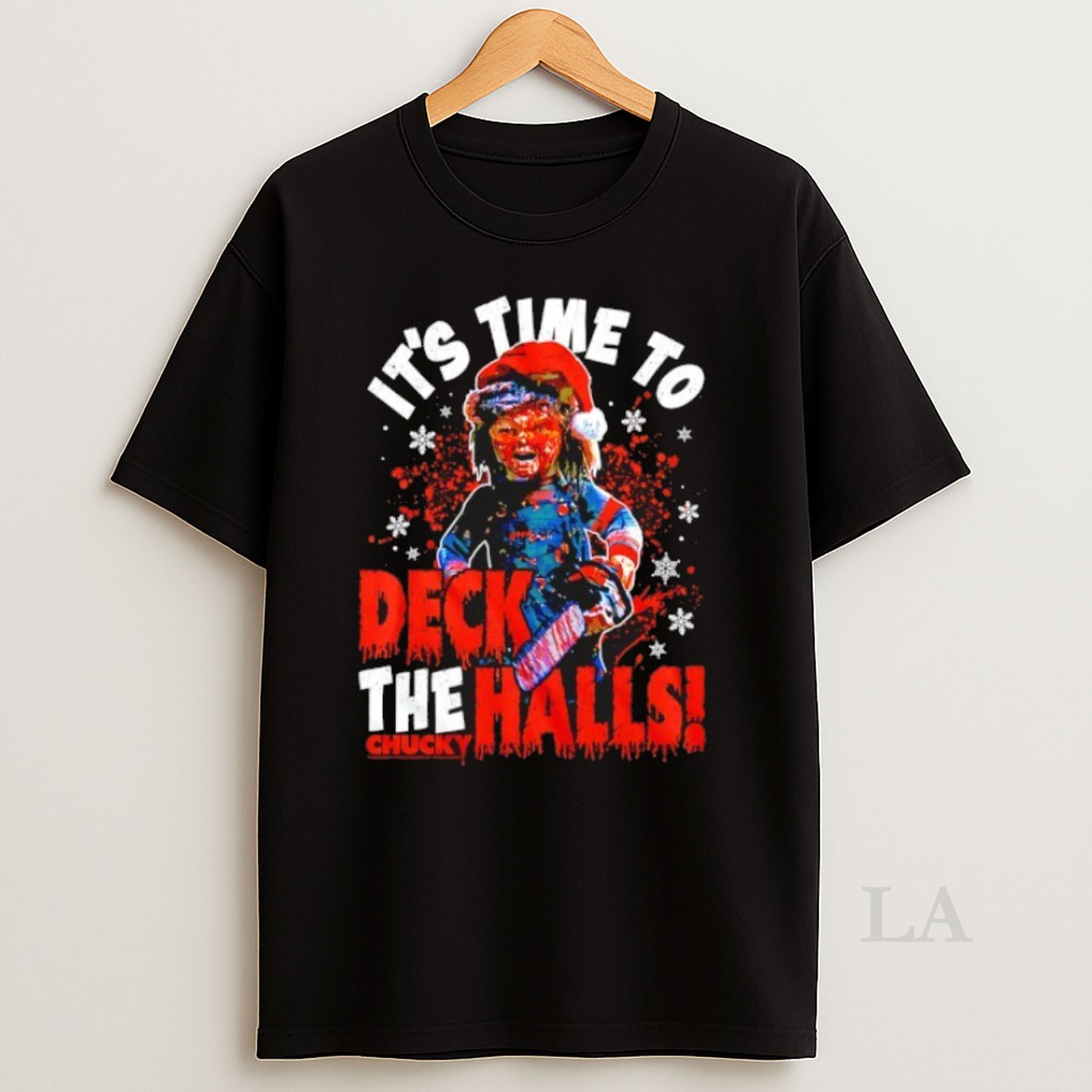 Original Its Time To Deck The Halls Chucky Christmas Shirt