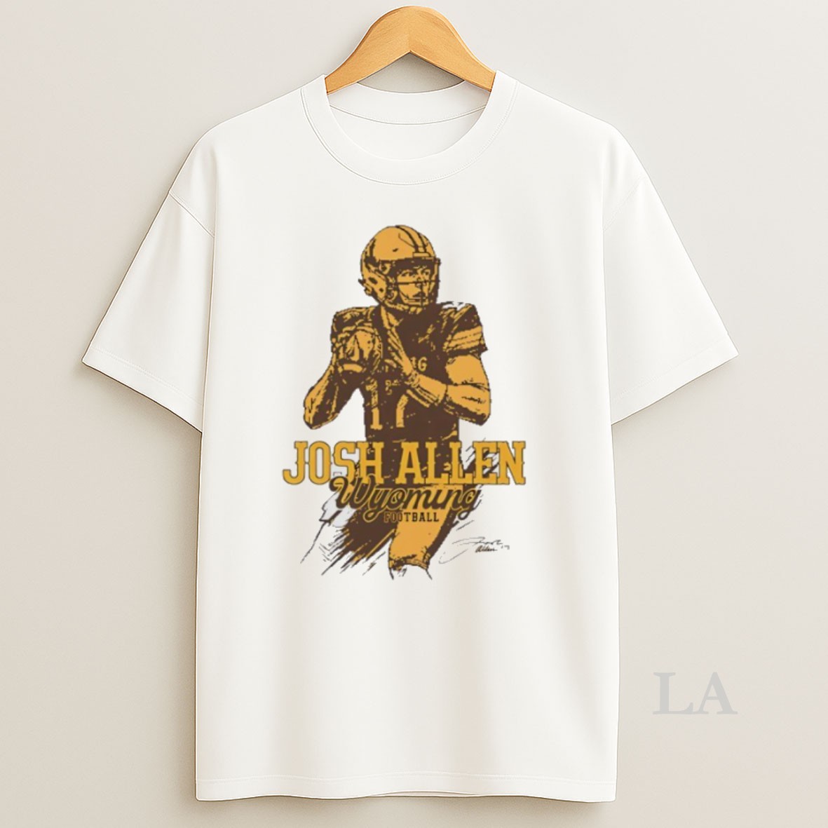 Original Josh Allen Wyoming Football Signature Retro Shirt