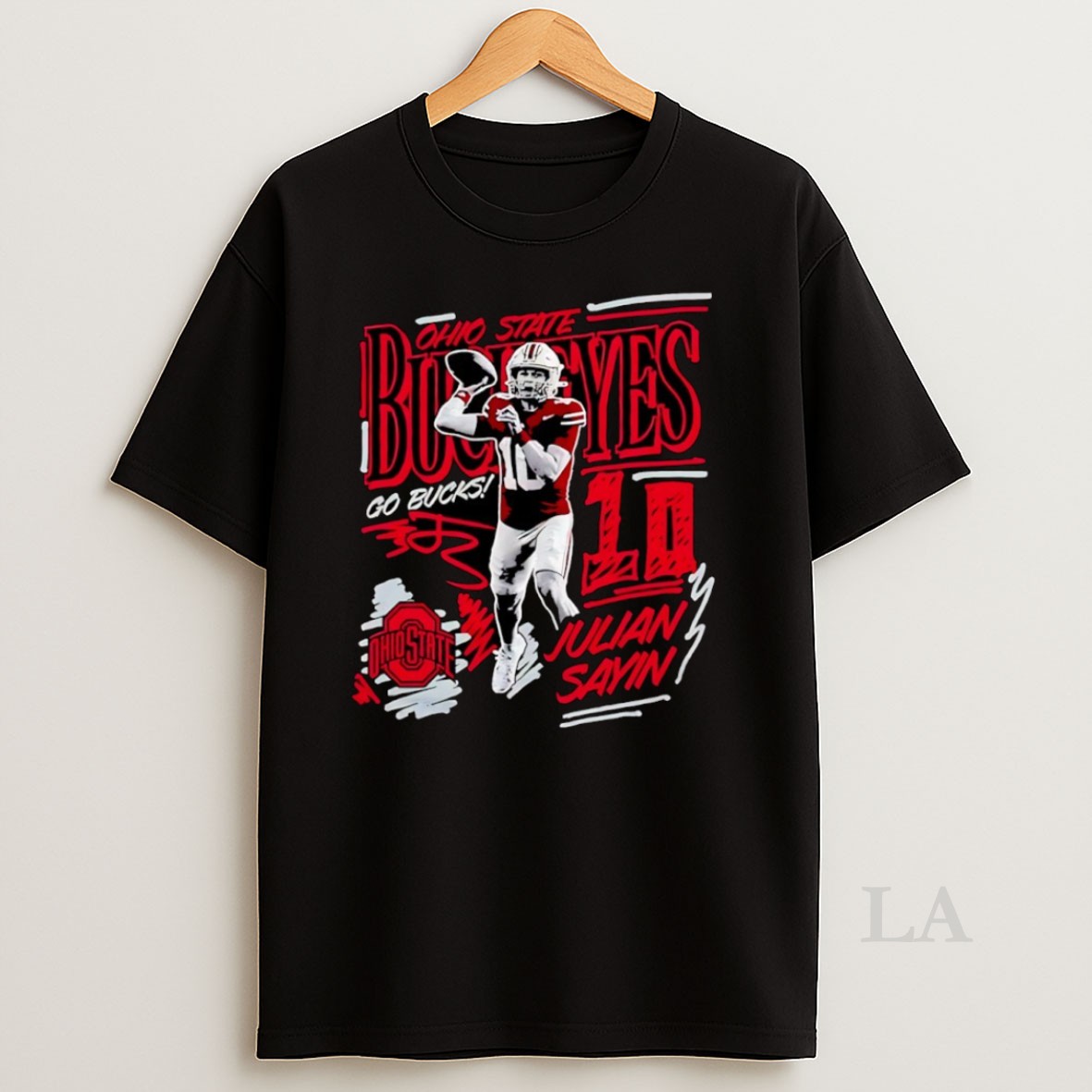 Original Julian Sayin Ohio State Buckeyes Football Caricature Signature Shirt