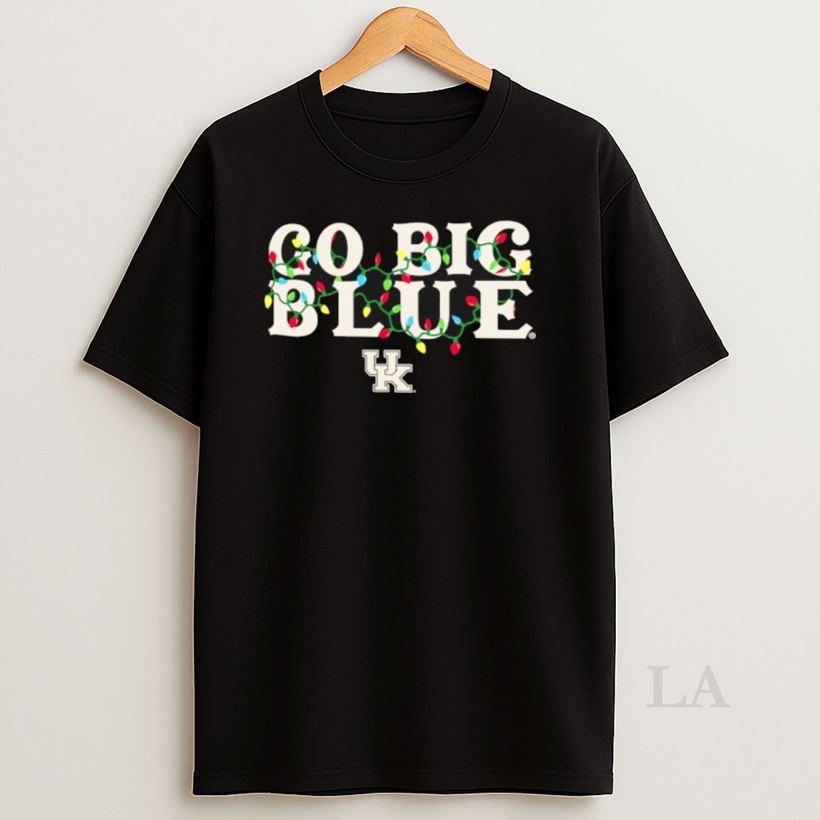 Original Kentucky Wildcats Go Big Blue String Lights Christmas Shirt