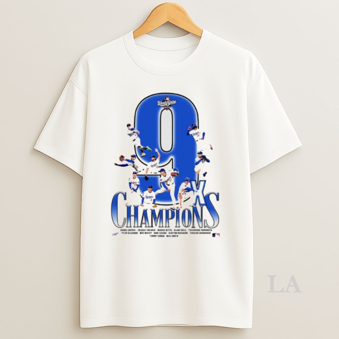 Original La Dodgers 2025 World Series Champions 9x Time Player Name Shirt