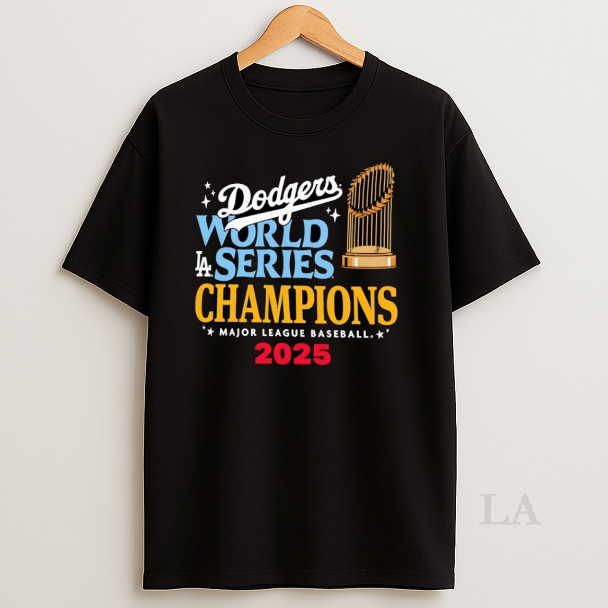 Original La Dodgers 2025 World Series Champions Major League Baseball Trophy Shirt