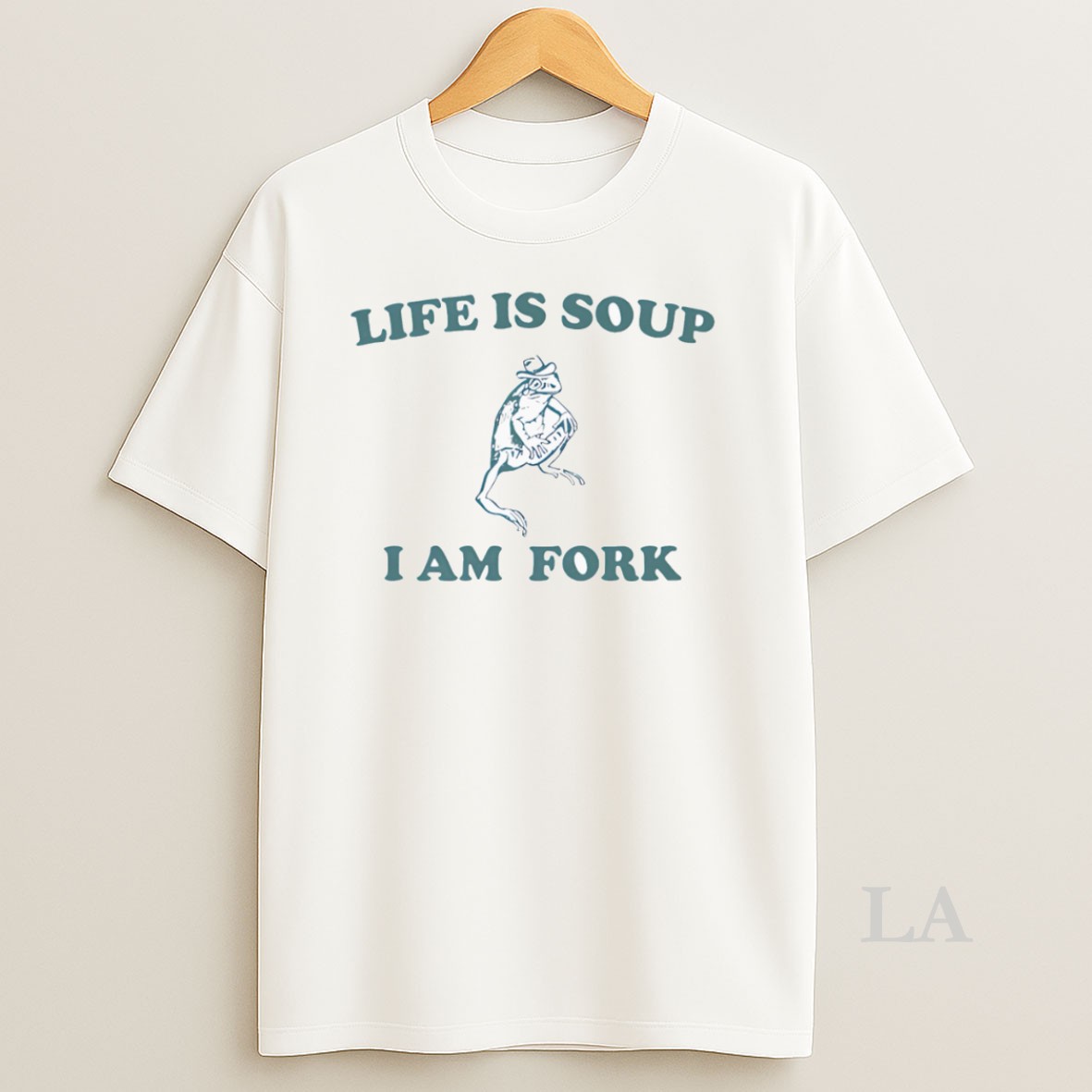 Original Life Is Soup I Am Fork Frog Shirt