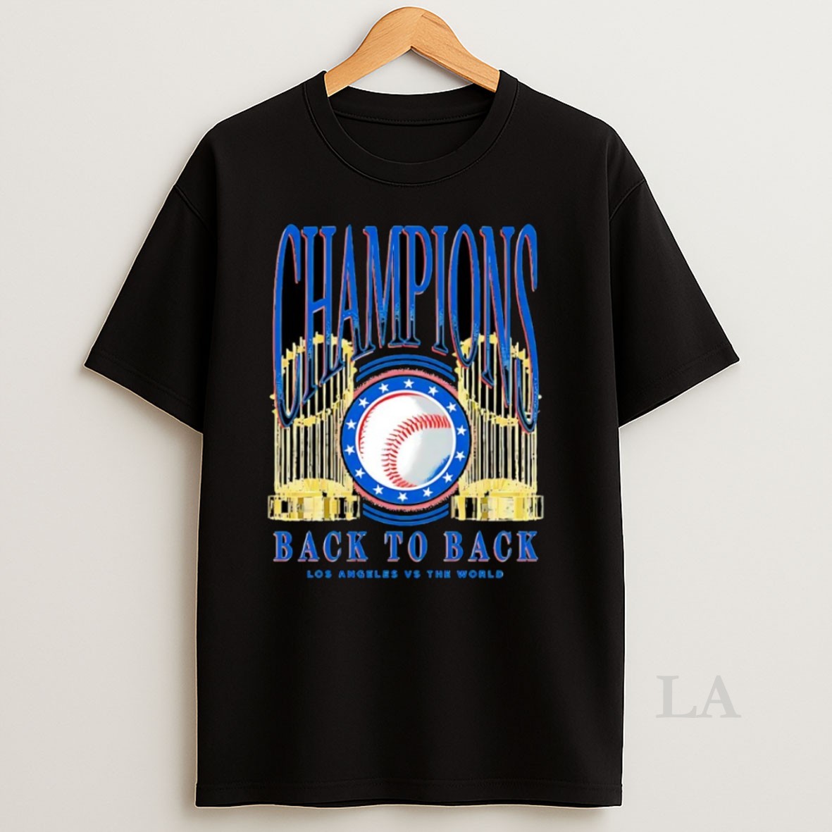 Original Los Angeles Dodgers 2025 Mlb World Series Champions Back To Back Trophies Shirt